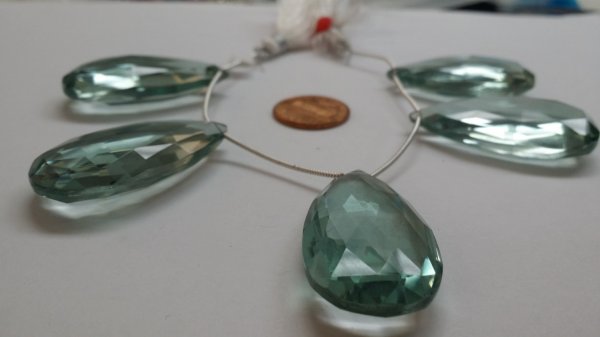 Aqua Green Hydro Heart Pears