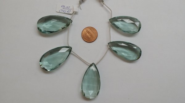 Aqua Green Hydro Heart Pears