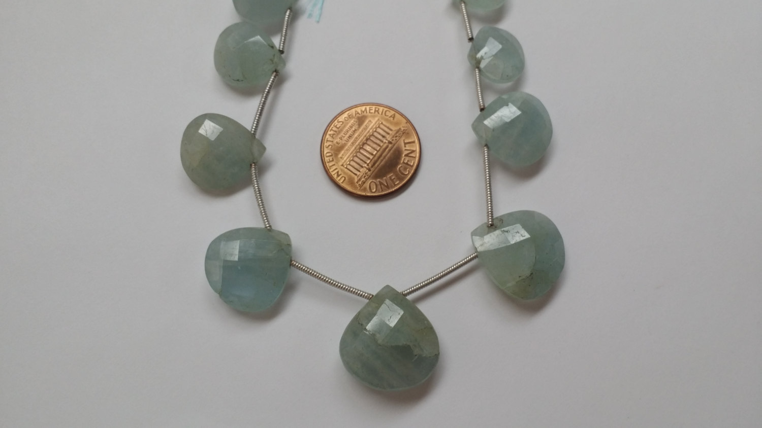 Aqua Marine Hearts Faceted