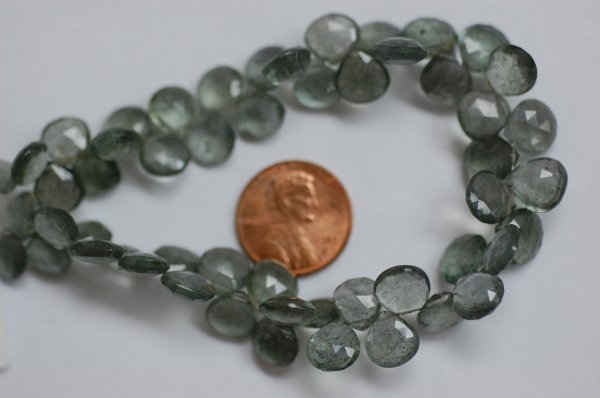 Aqua Moss Hearts Faceted