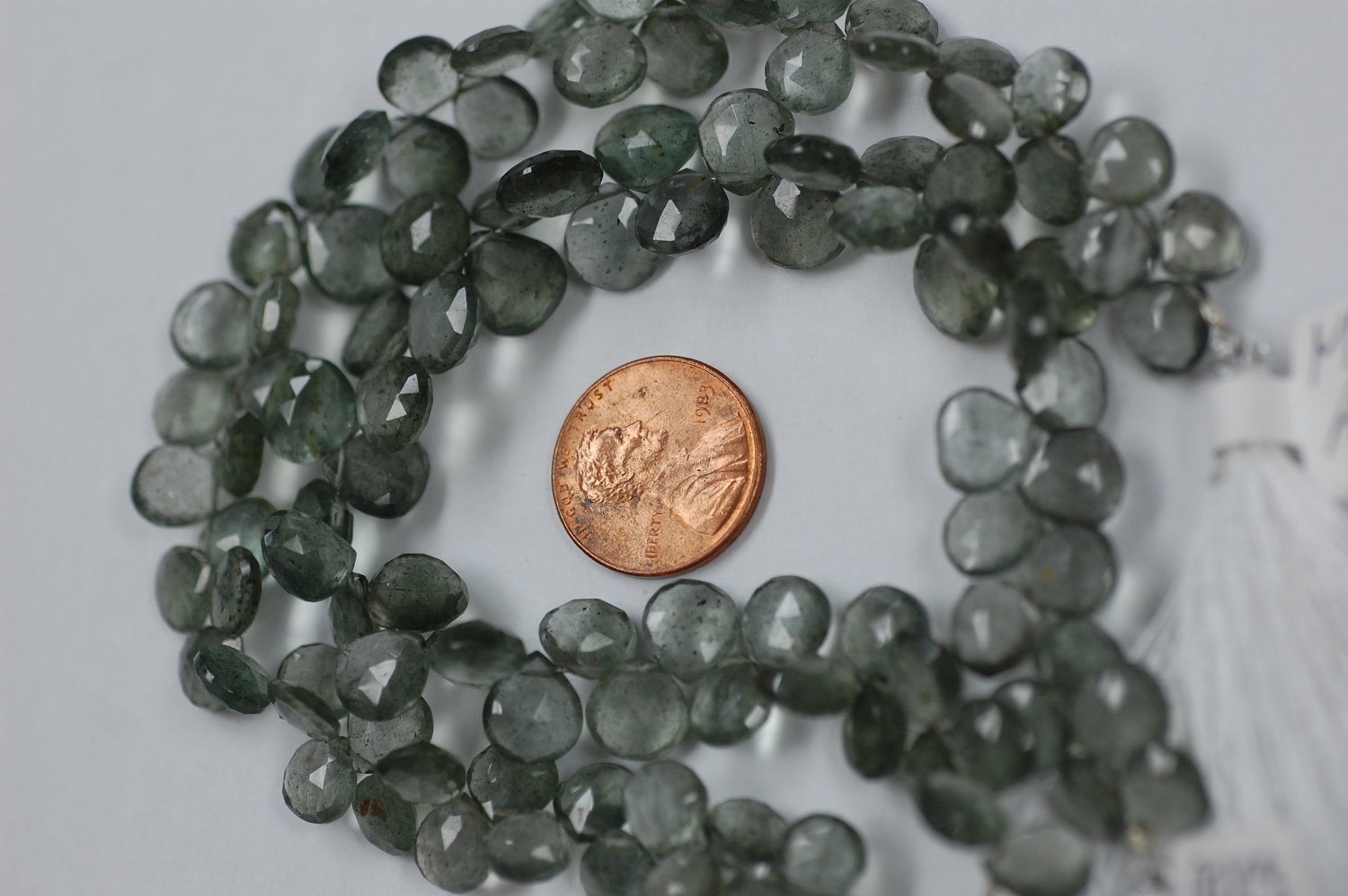 Aqua Moss Hearts Faceted