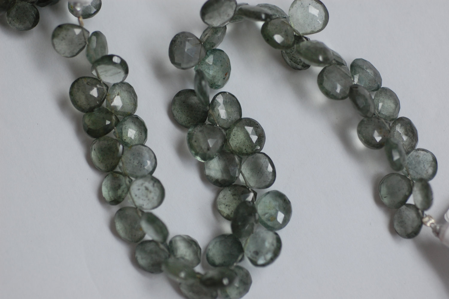 Aqua Moss Hearts Faceted