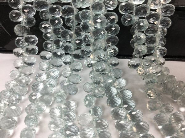 Aquamarine Hydro Quartz Drops Faceted