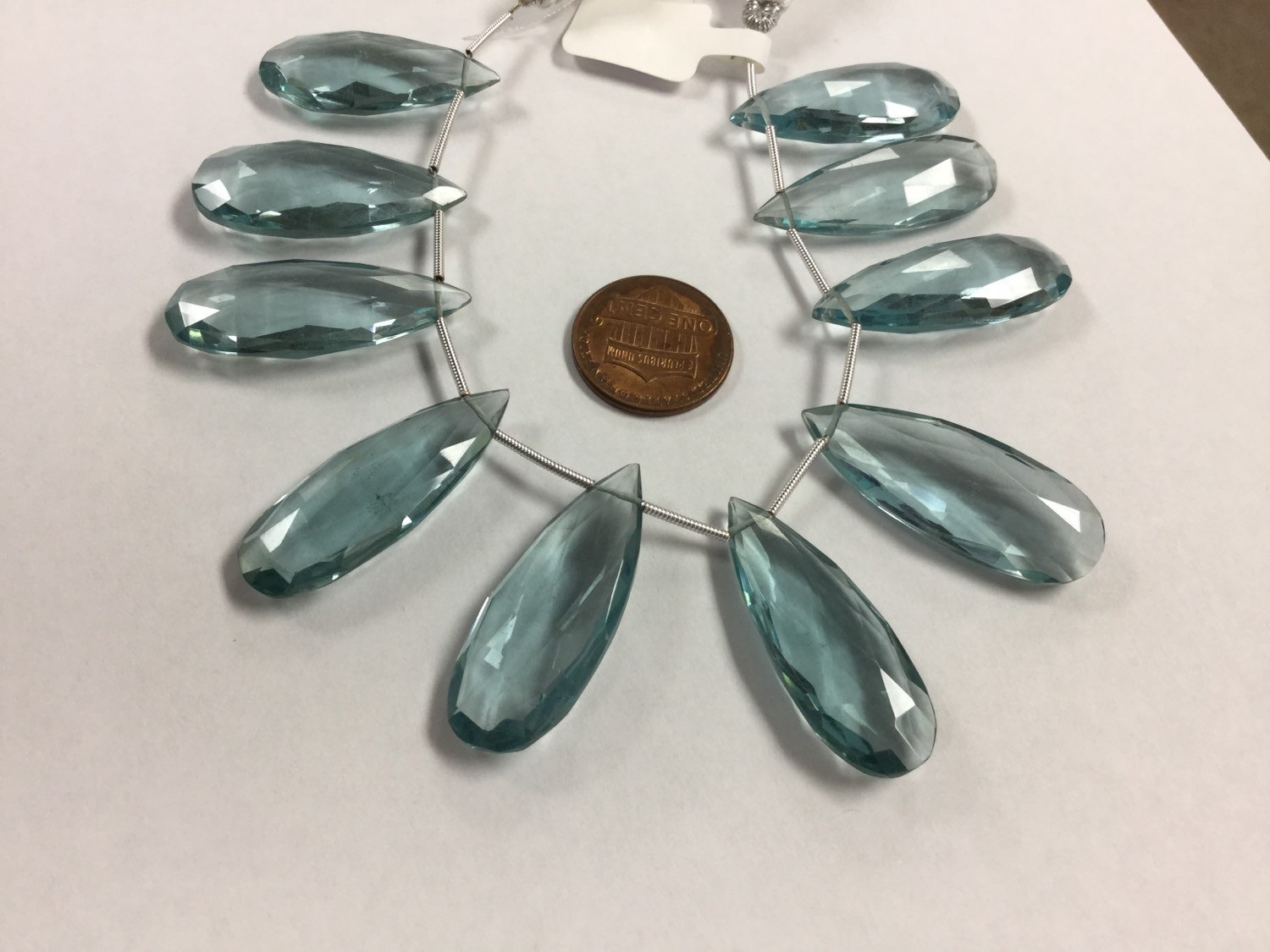 Aquamarine Hydro Quartz Pears Faceted