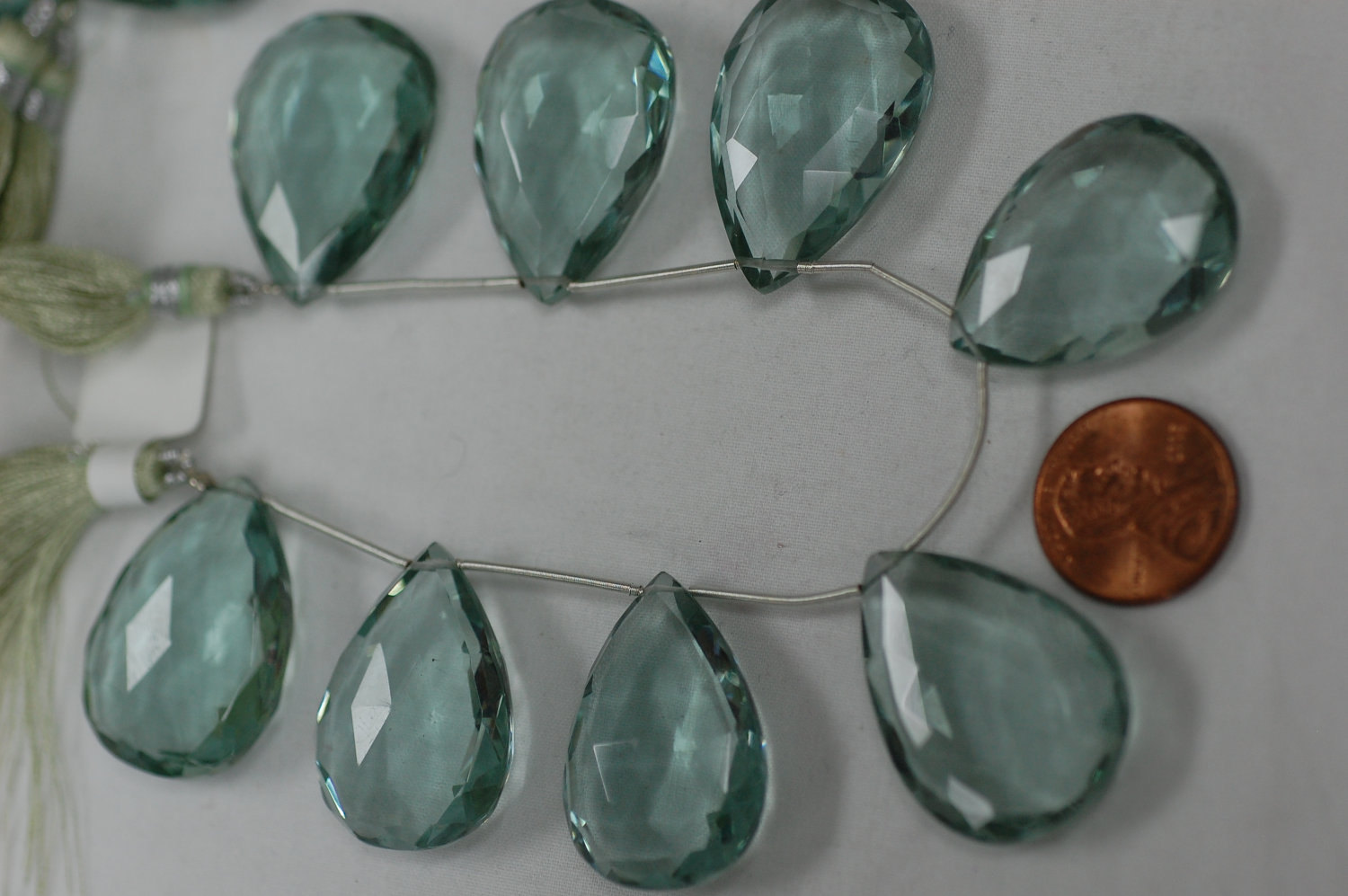 Aquamarine Hydro Quartz PearS Faceted