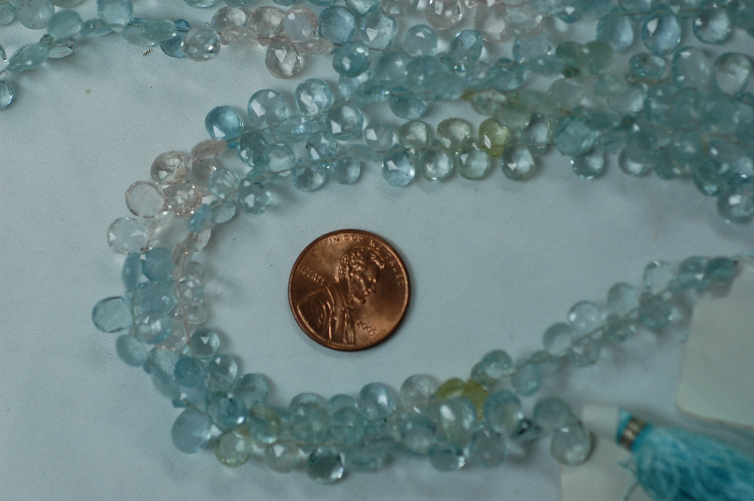 Aquamarine Pear Faceted