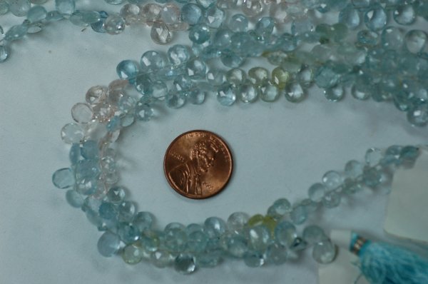 Aquamarine Pear Faceted