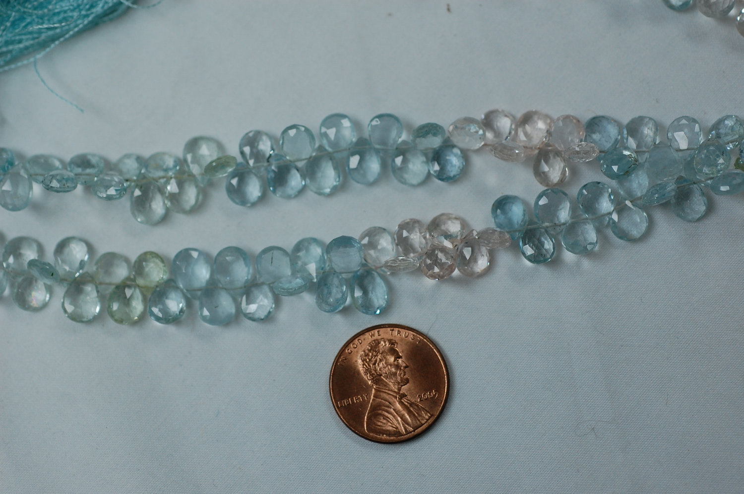 Aquamarine Pear Faceted