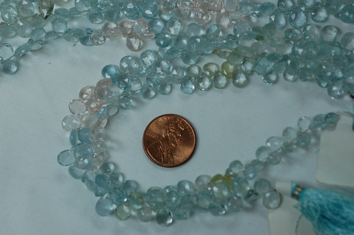 Aquamarine Pear Faceted