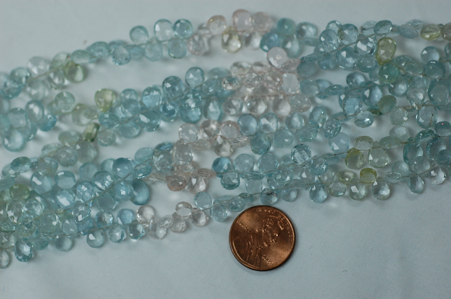 Aquamarine Pear Faceted