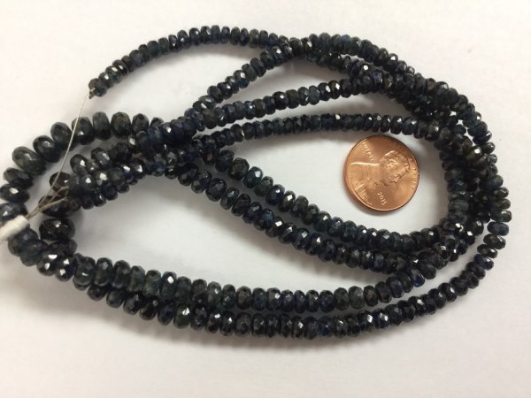 Australian Blue Sapphire Rondelles Faceted