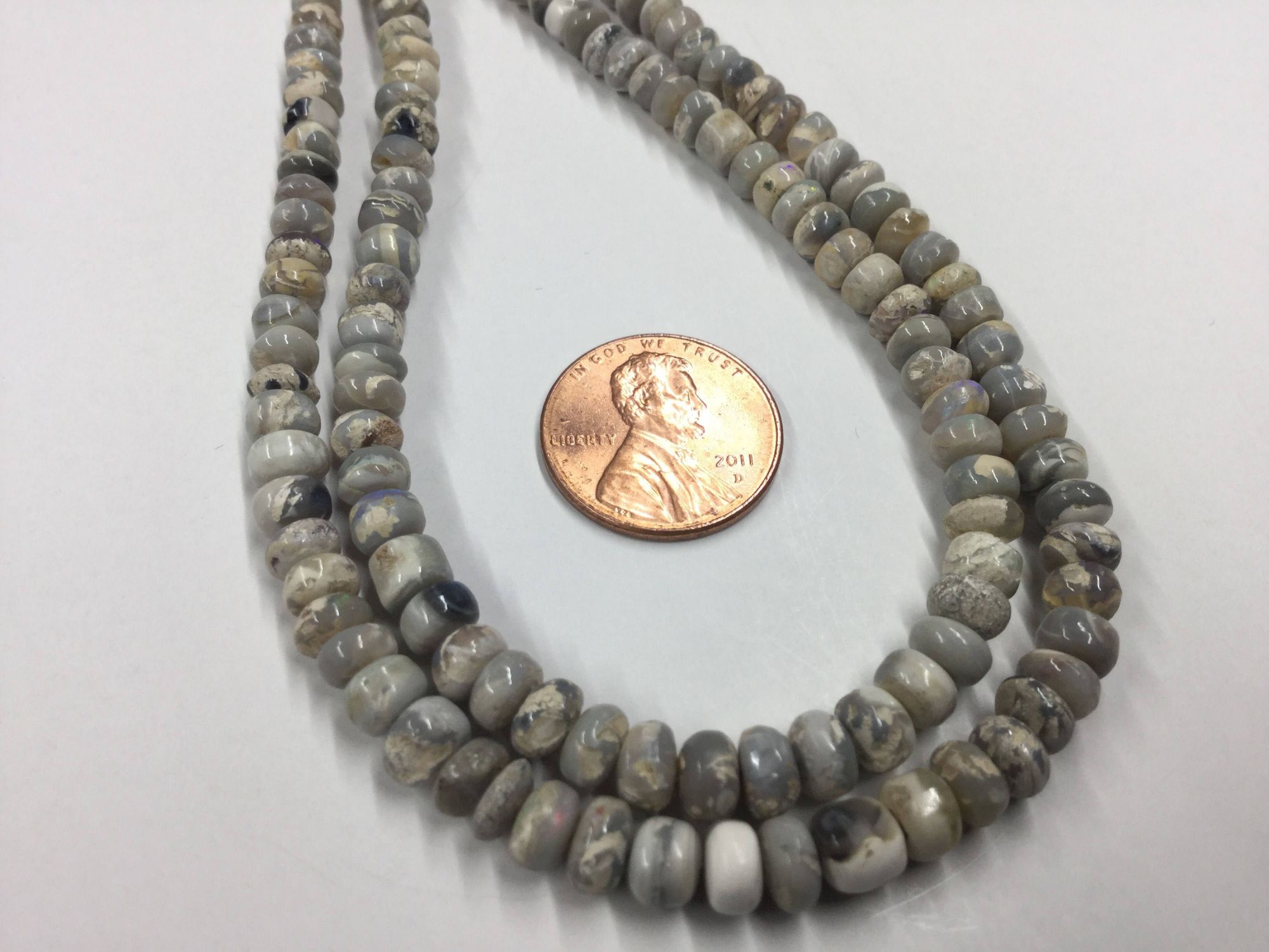 Australian Opal Rondelles Smooth/Faceted