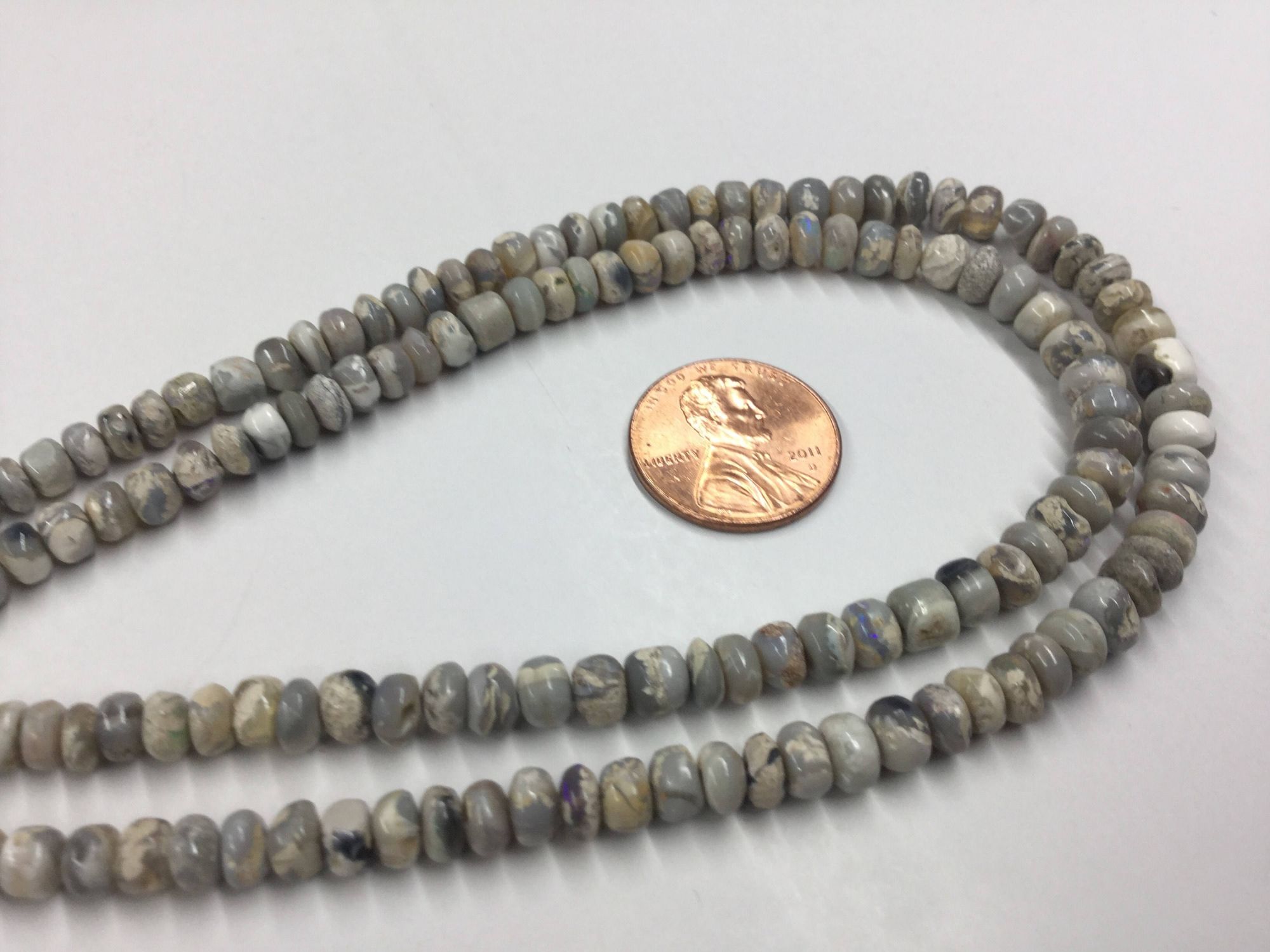 Australian Opal Rondelles Smooth/Faceted