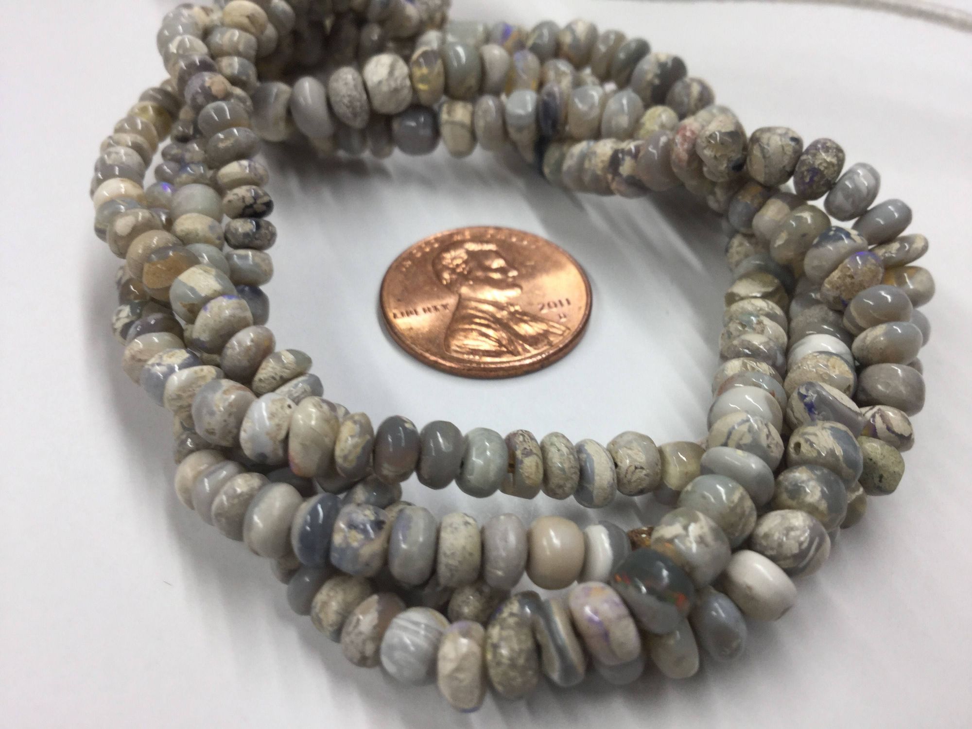 Australian Opal Rondelles Smooth/Faceted