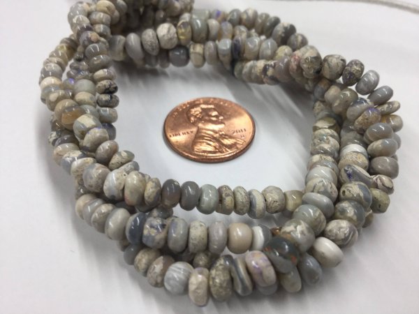 Australian Opal Rondelles Smooth/Faceted