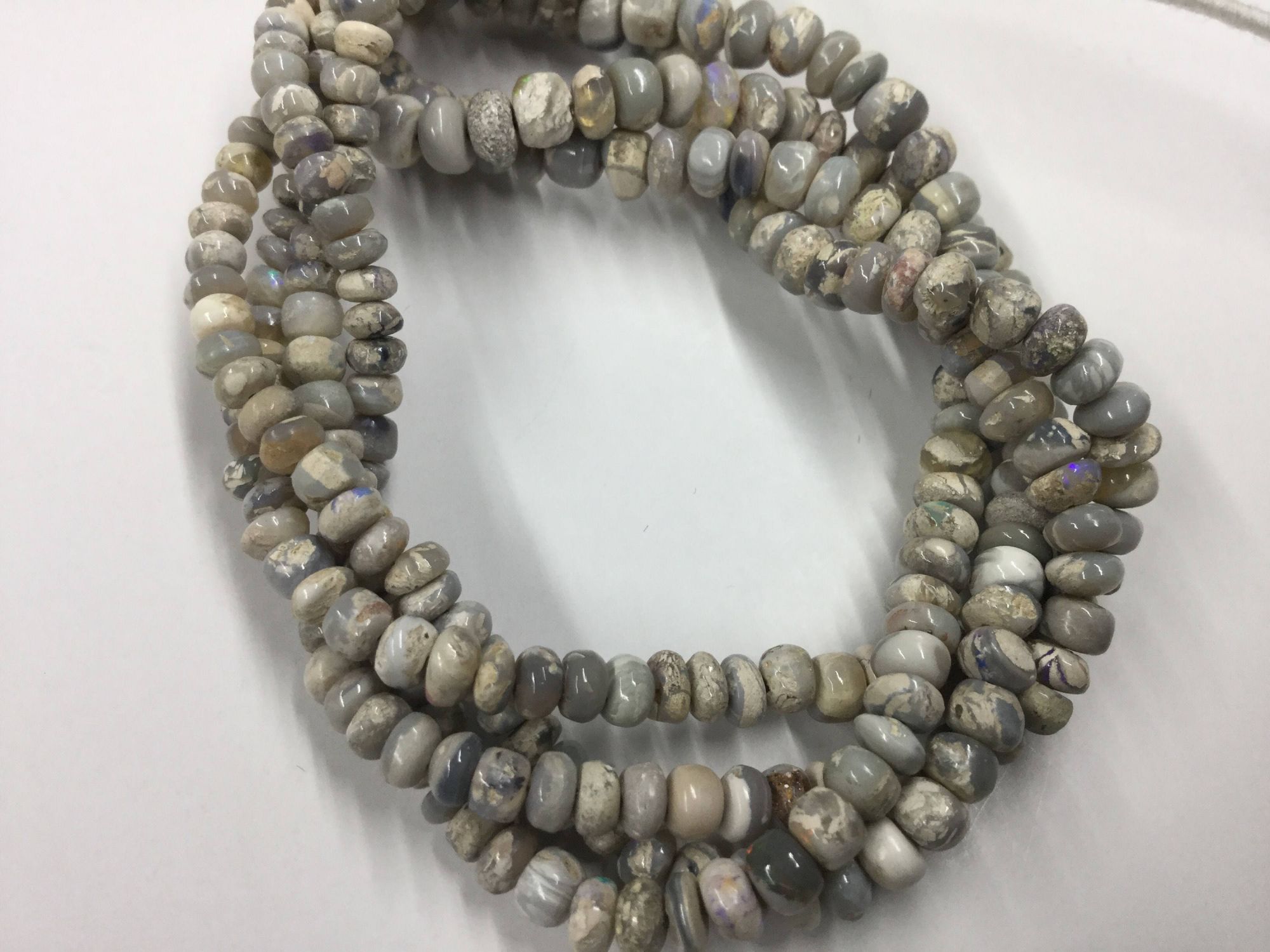 Australian Opal Rondelles Smooth/Faceted