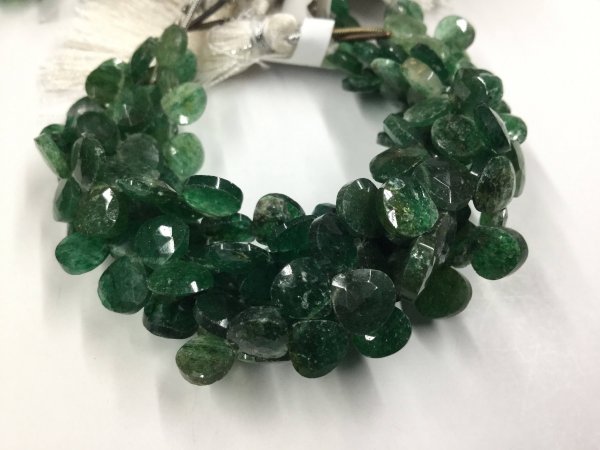 Aventurine Hearts Faceted