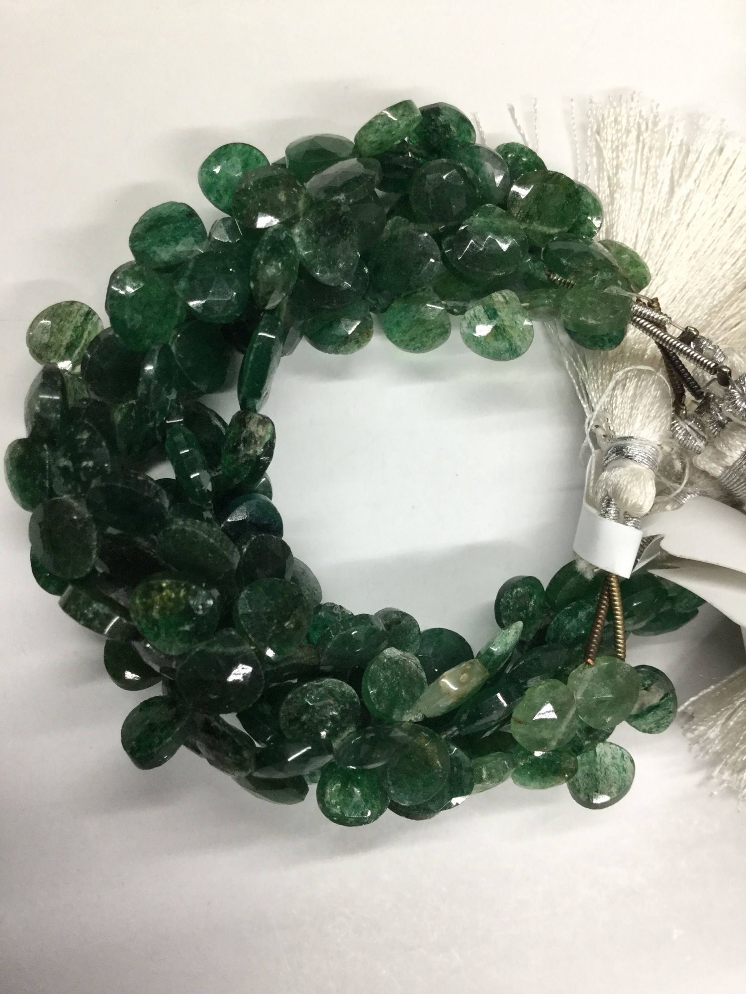 Aventurine Hearts Faceted