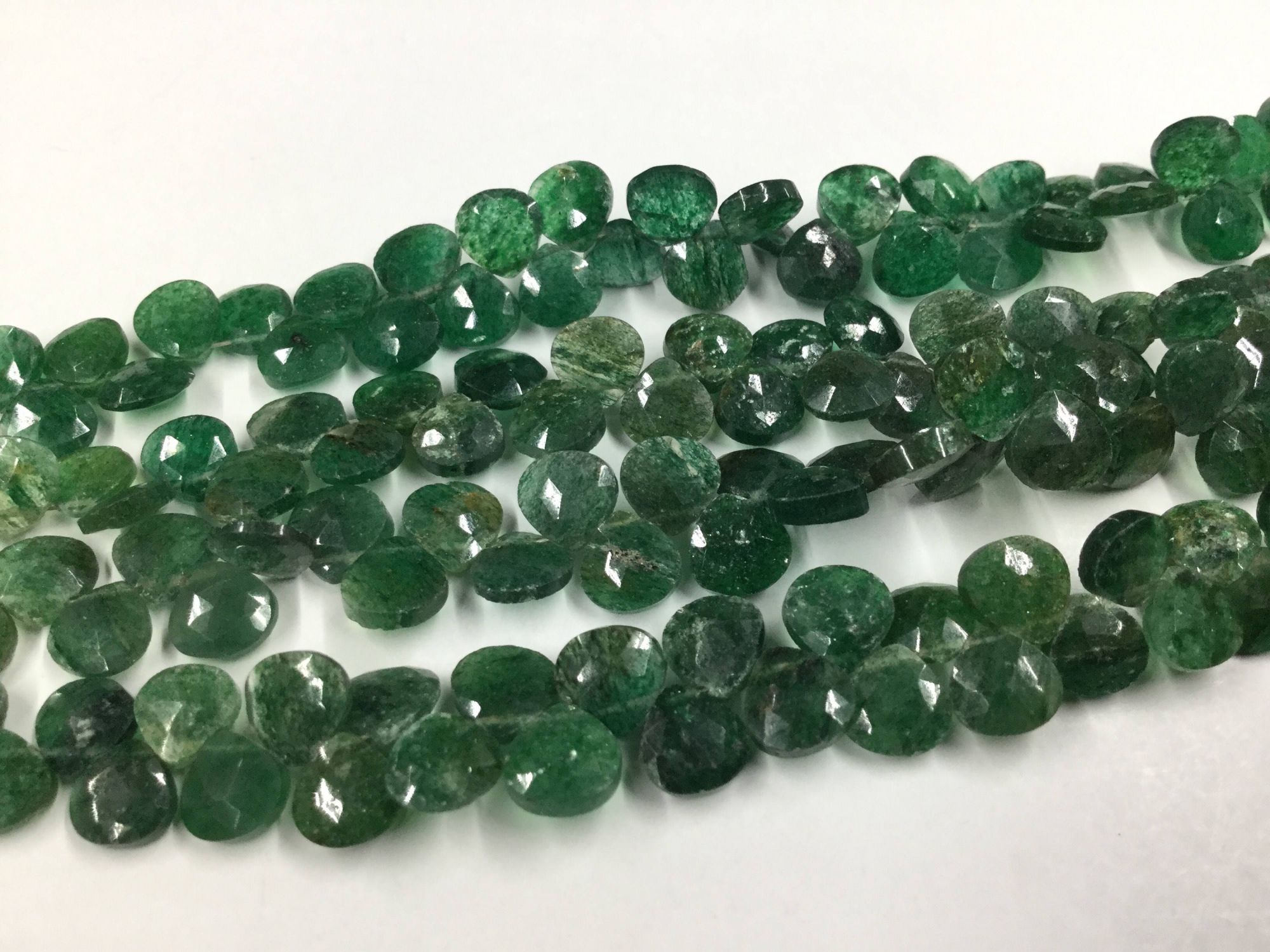 Aventurine Hearts Faceted