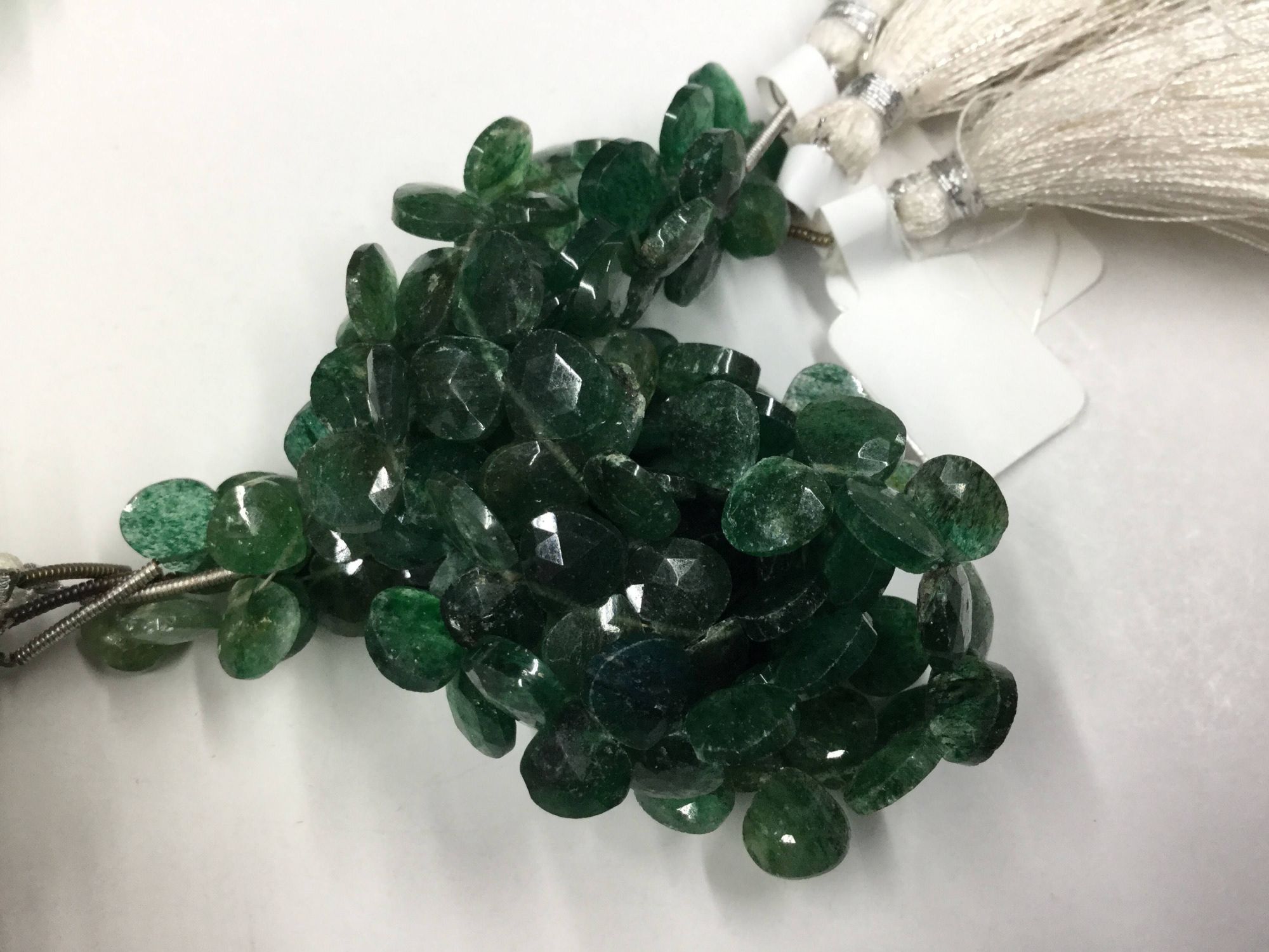 Aventurine Hearts Faceted