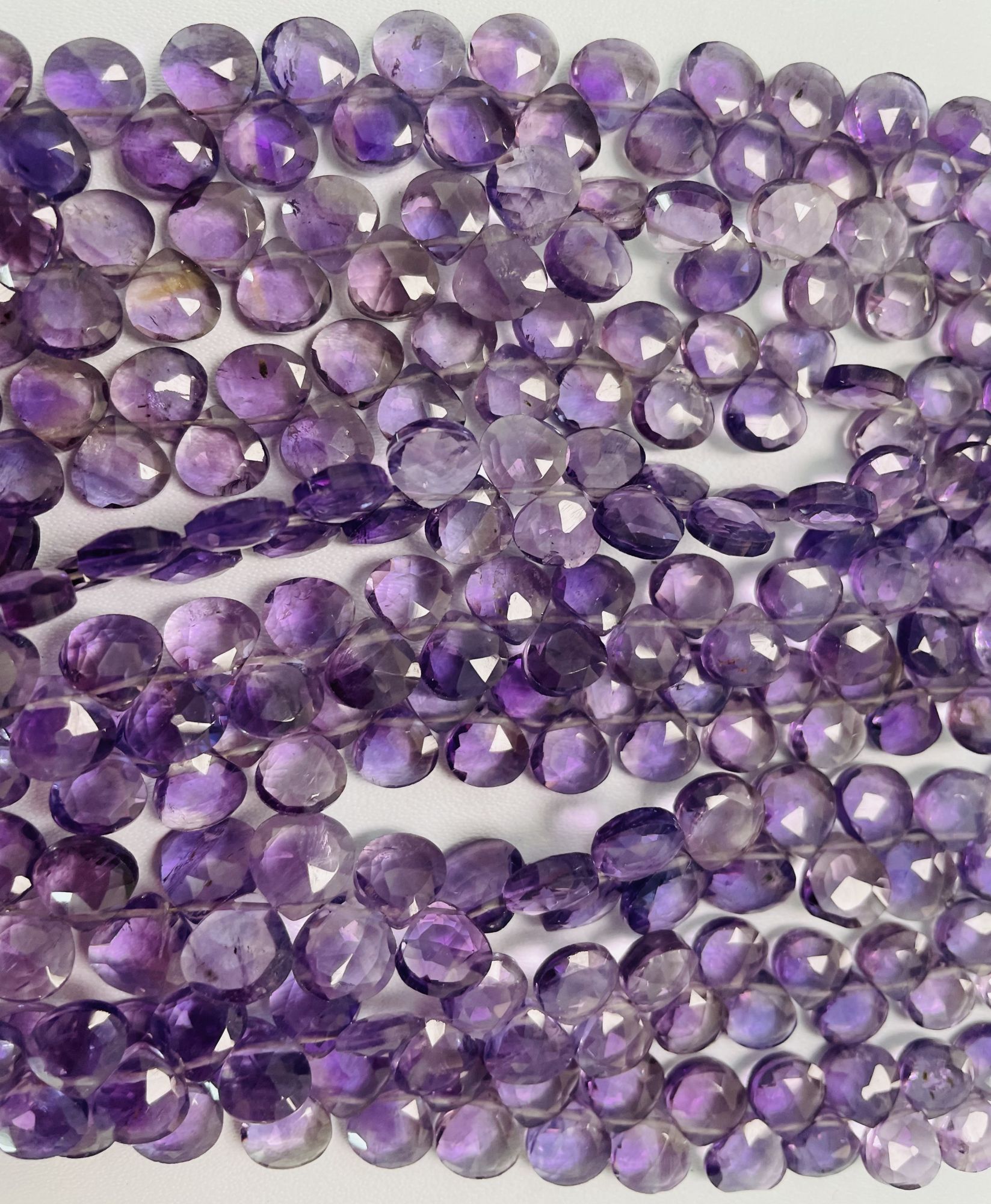 Purple Amethyst Heart Faceted