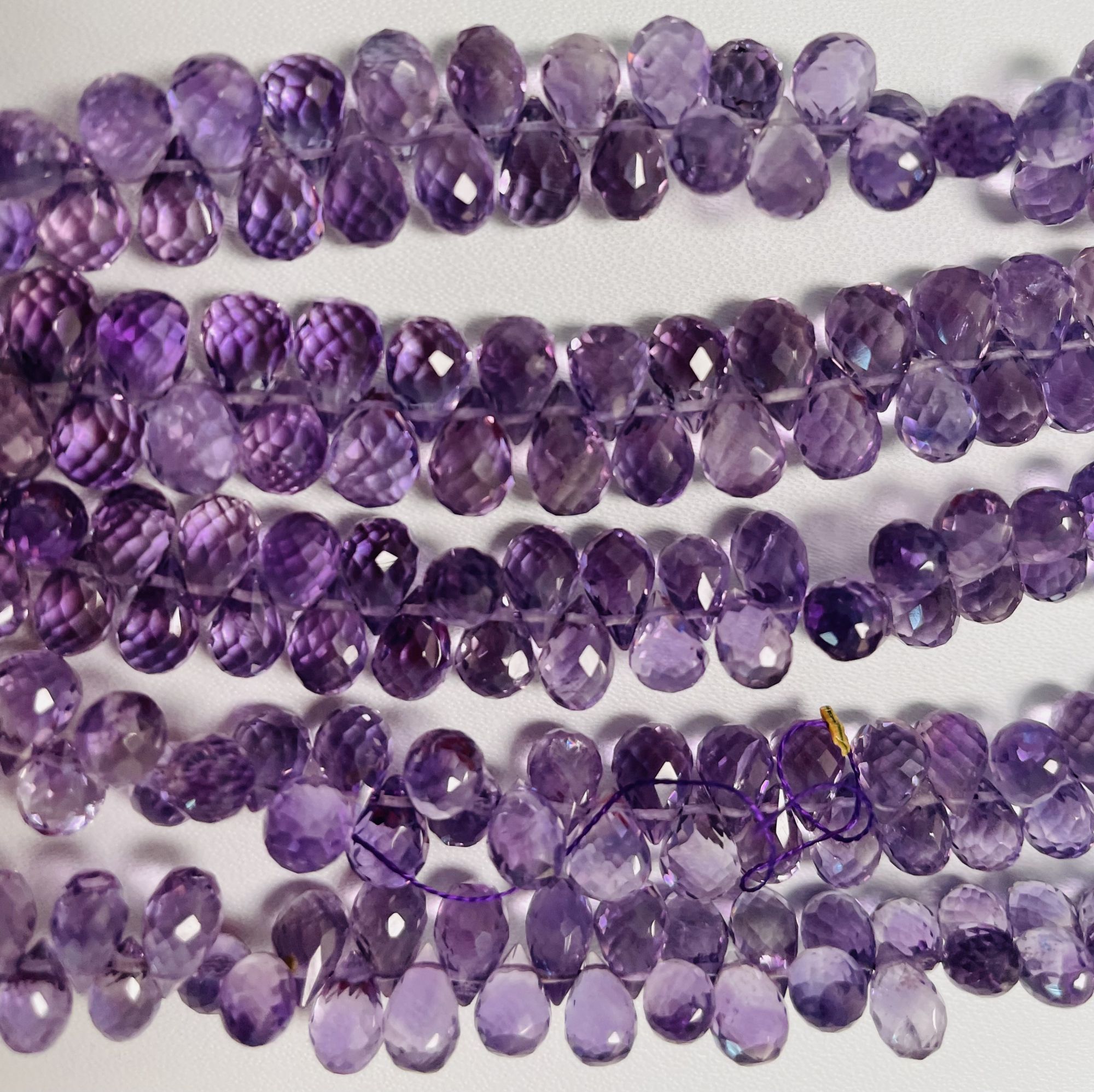 Purple Amethyst Drop Faceted