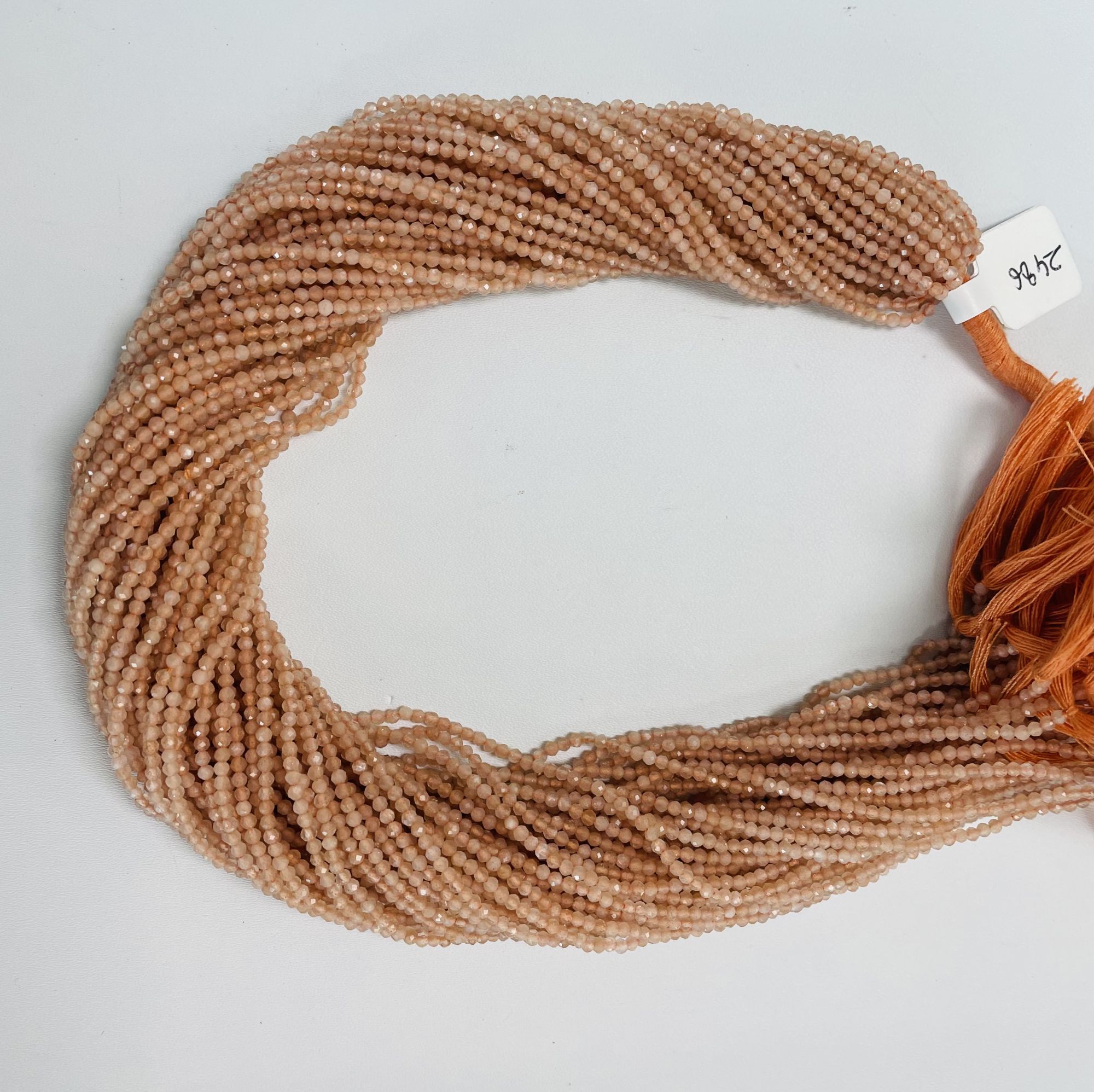 Peach Moonstone Rondelle Faceted