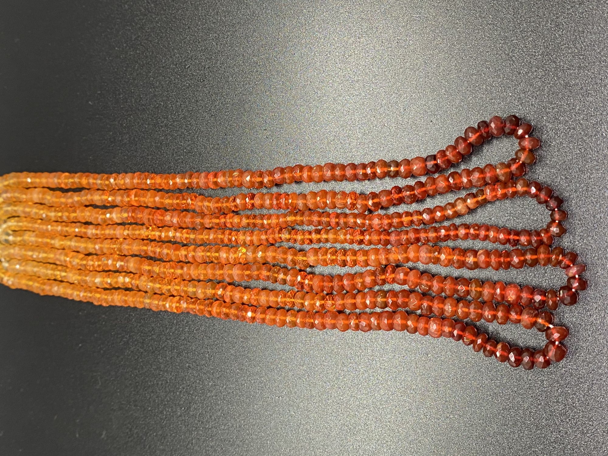 Fire Opal Rondelle Faceted