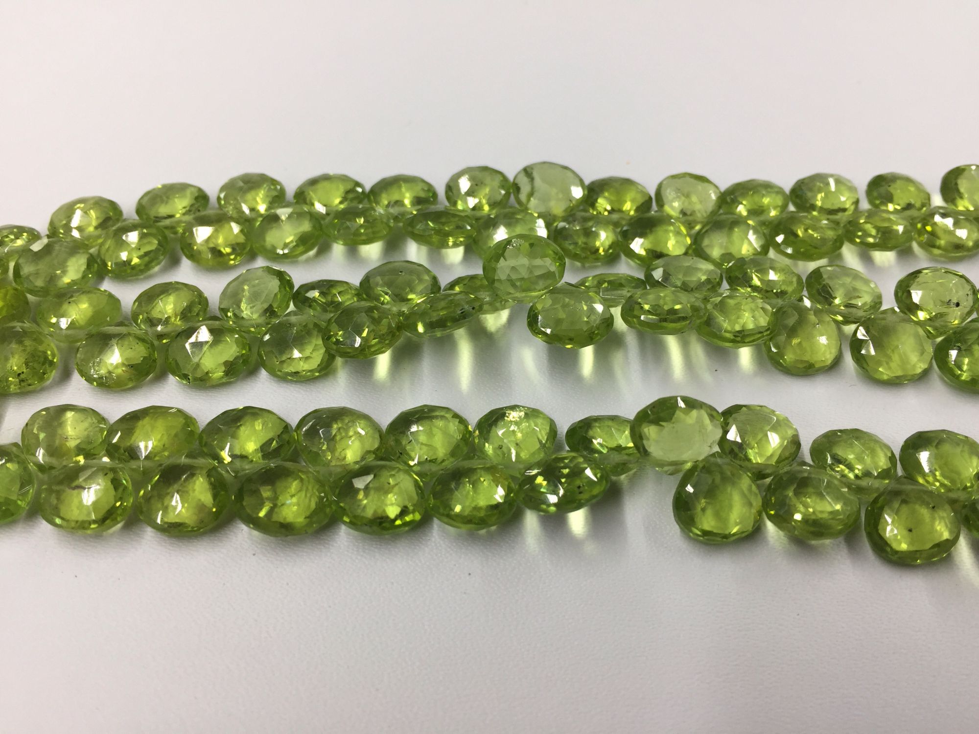 Natural Peridot Hearts Faceted