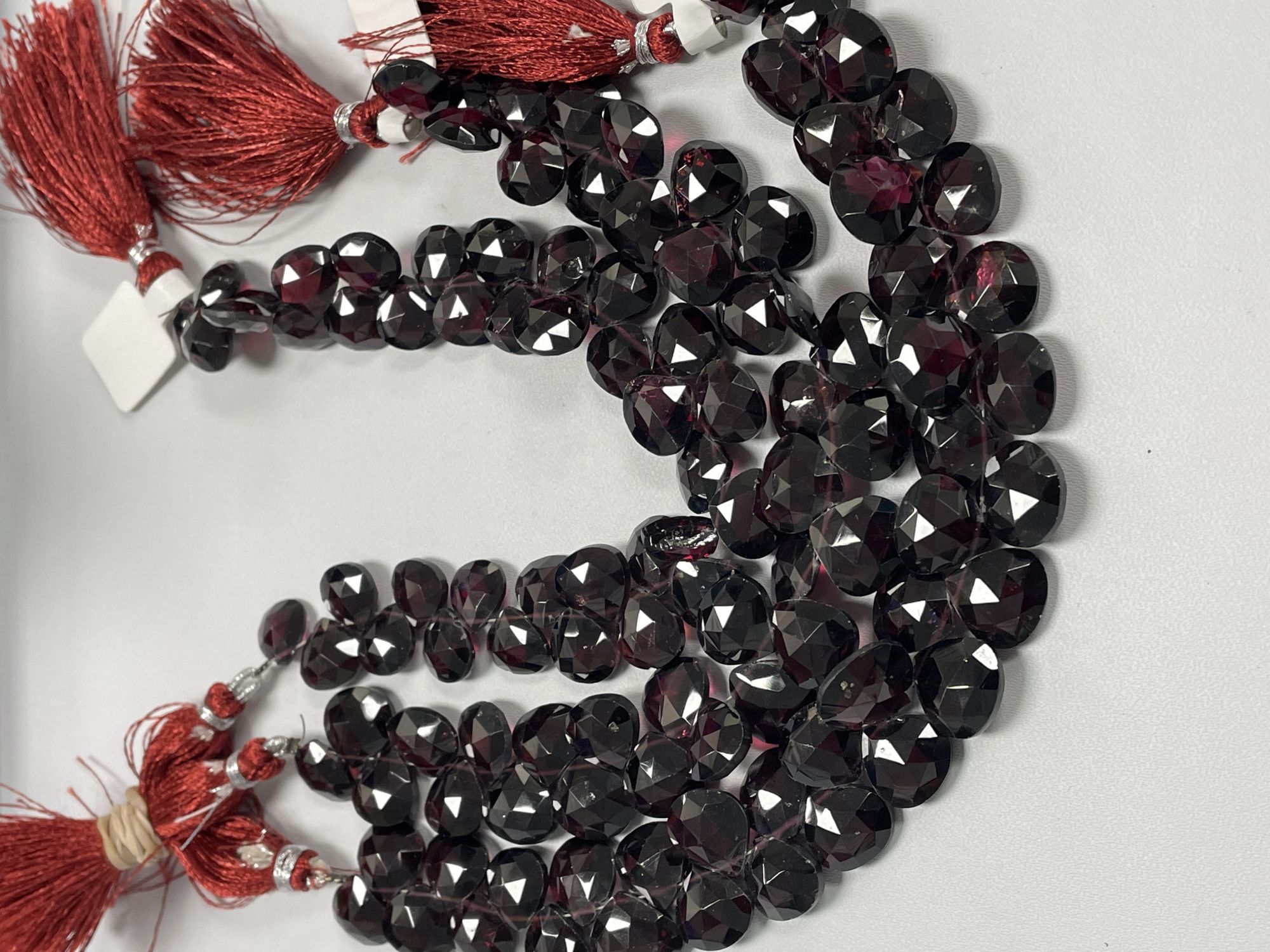 Red Garnet Heart Faceted