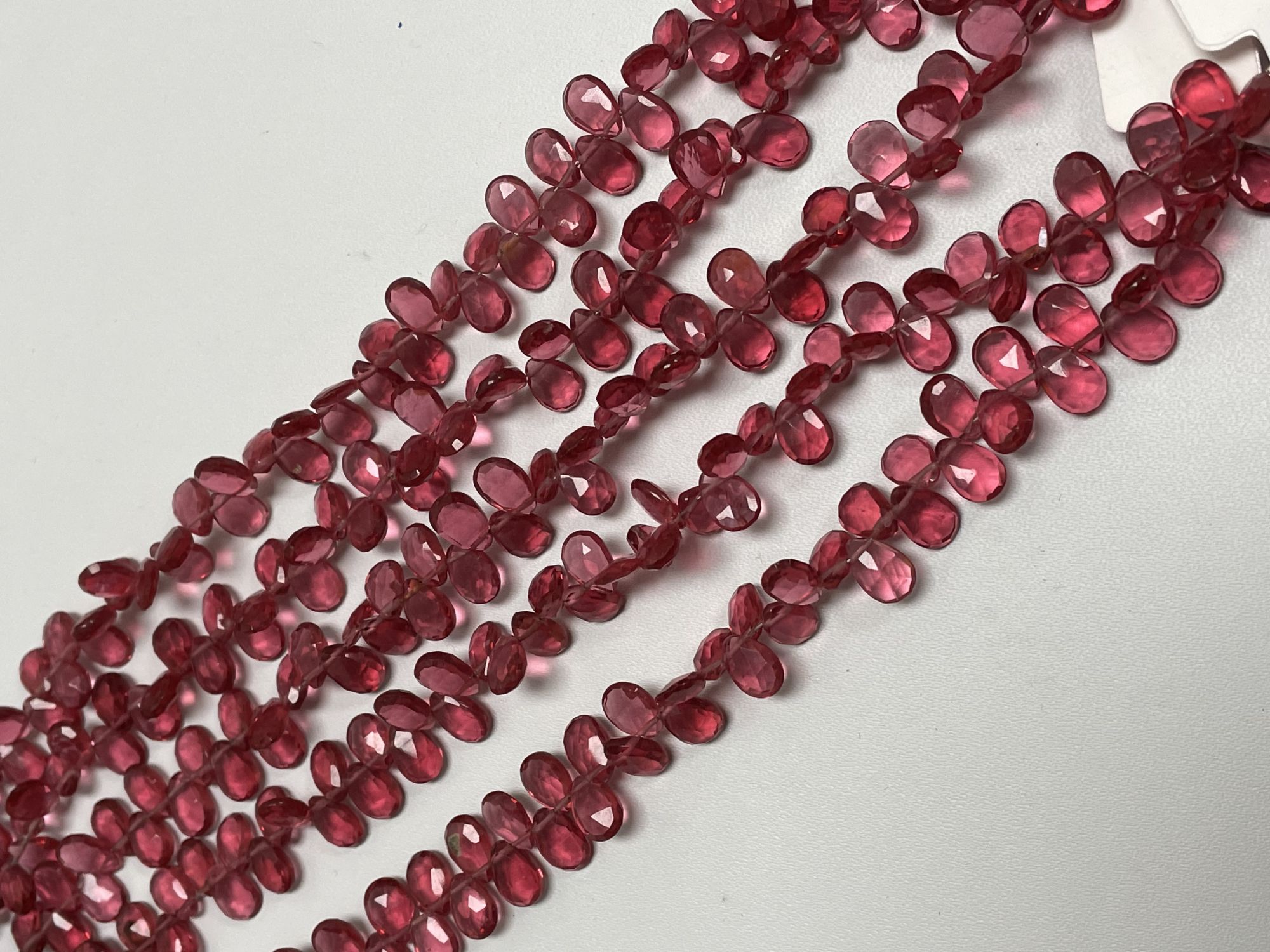 Rubilite Hydro Quartz Pear Faceted