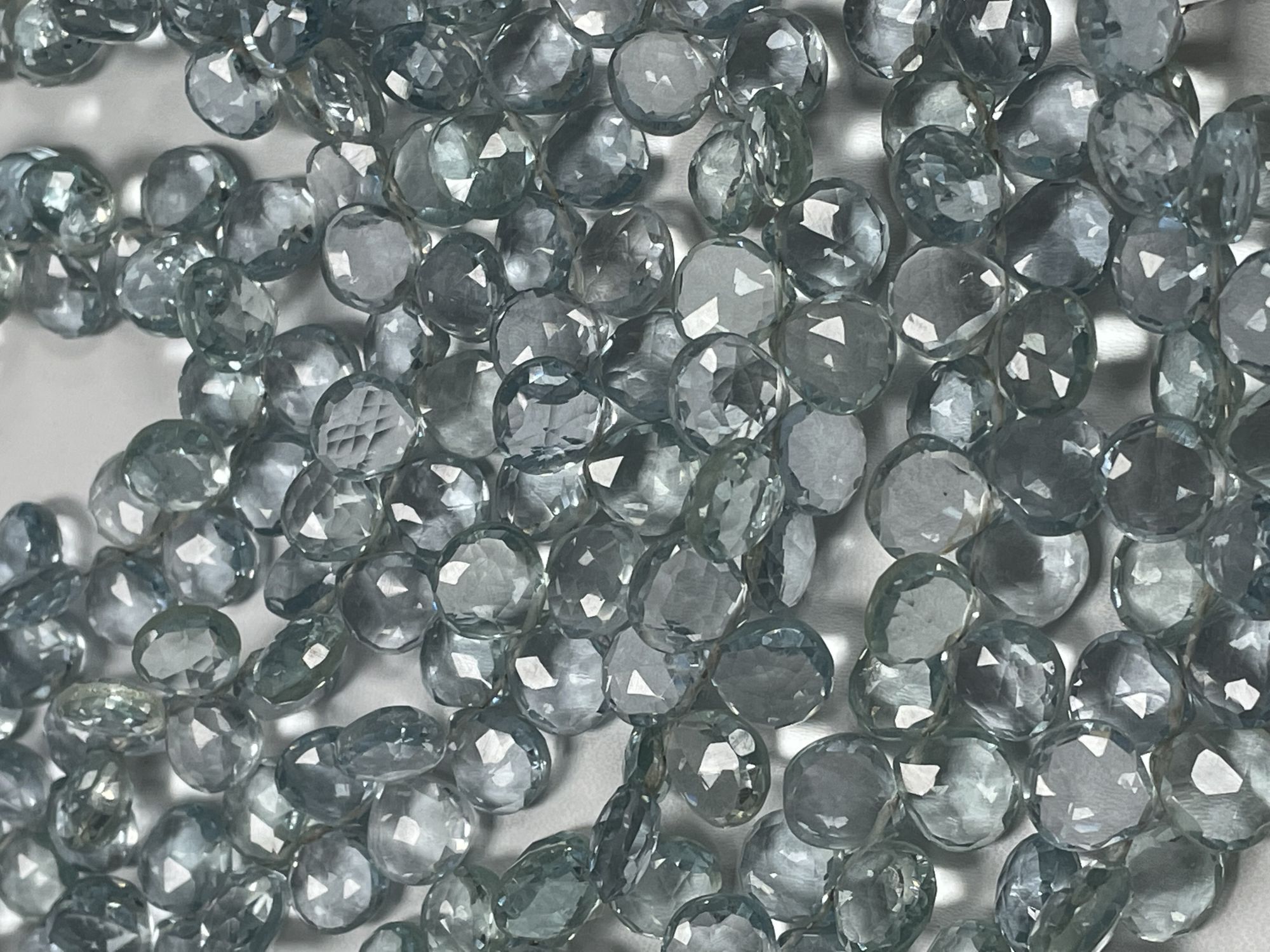 Aquamarine Hydro Quartz Heart Faceted