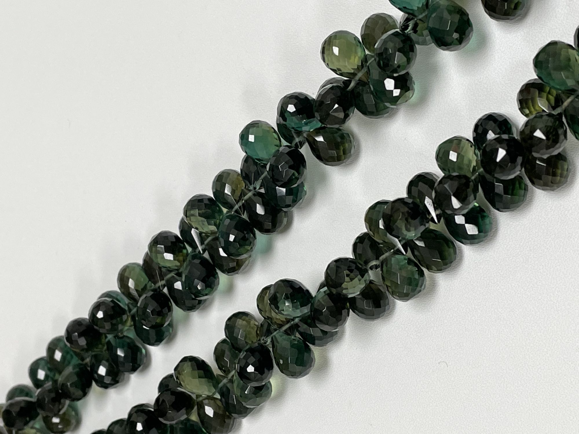 Green Hydro Quartz Drop Faceted