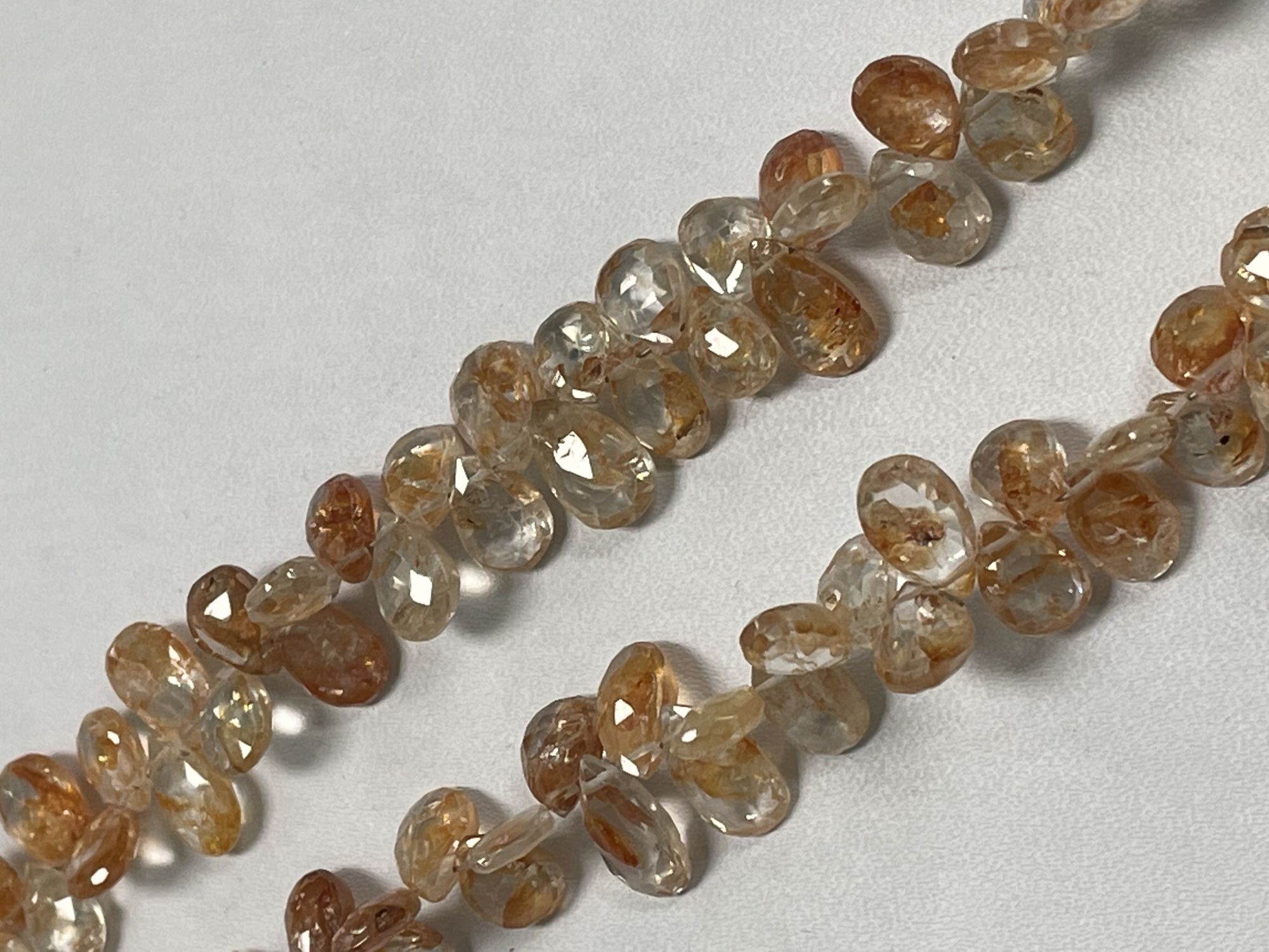 Orange Zircon Pear Faceted