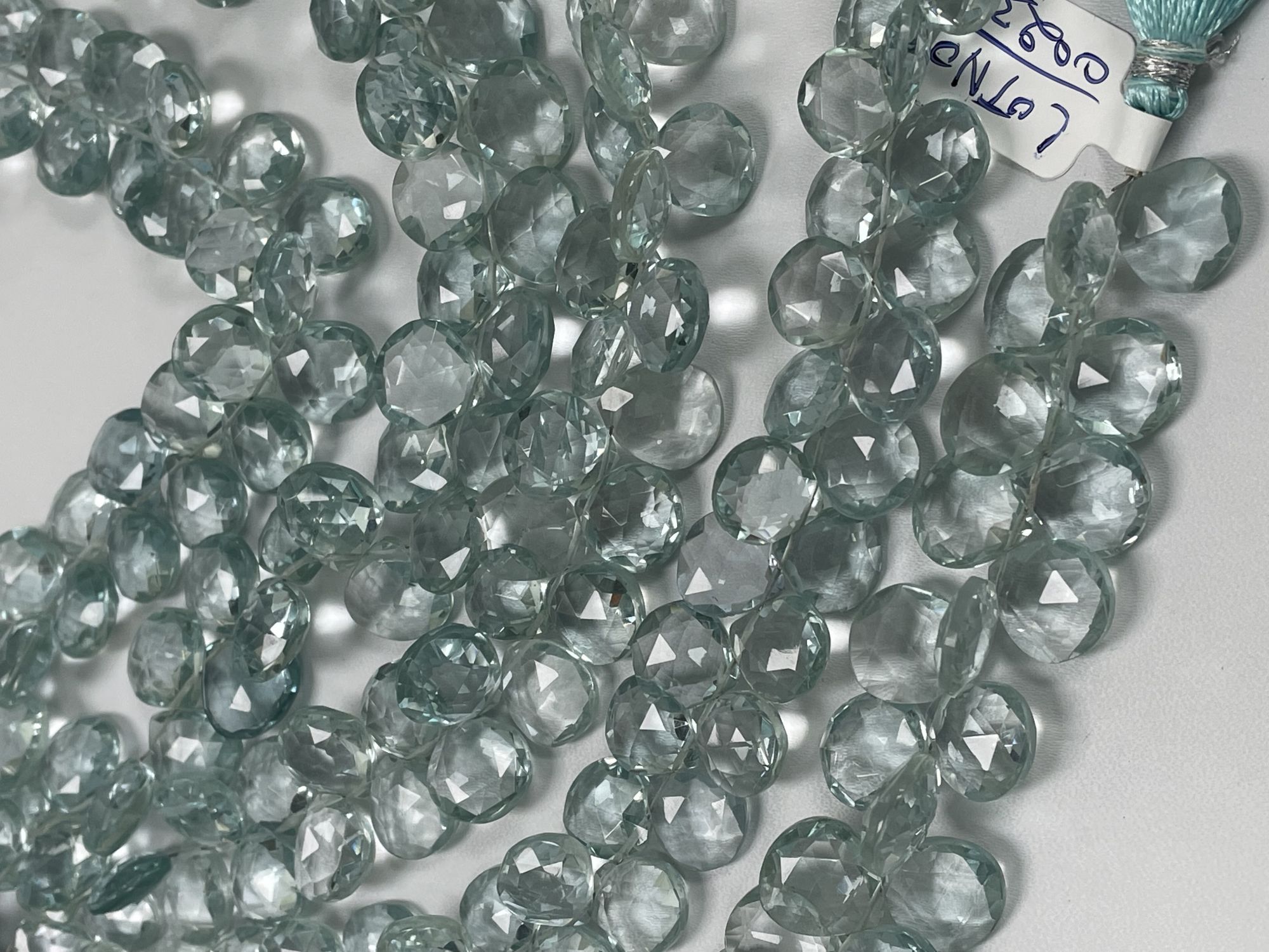 Aquamarine Hydro Quartz Heart Faceted