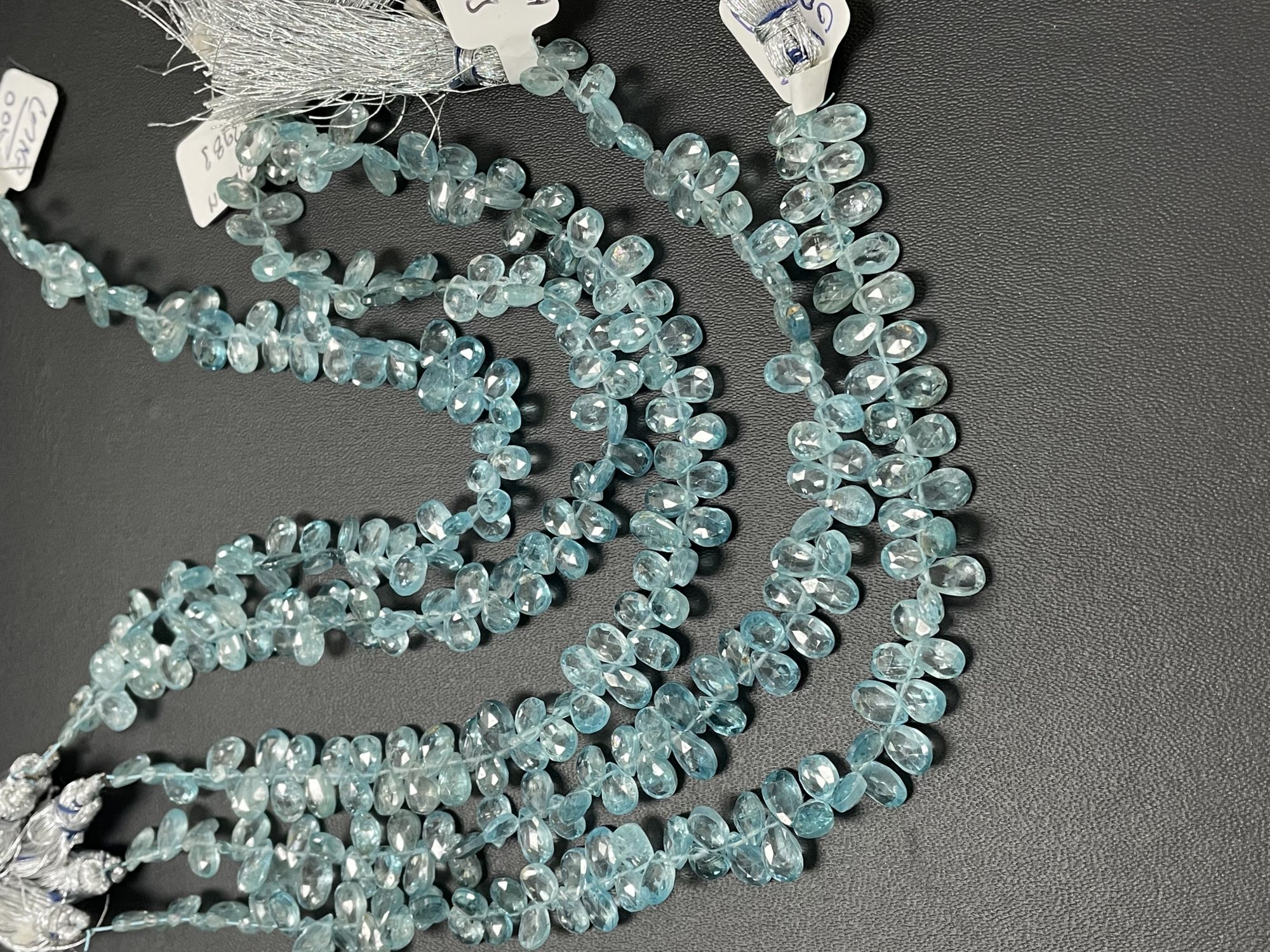 Blue Zircon Pear Faceted