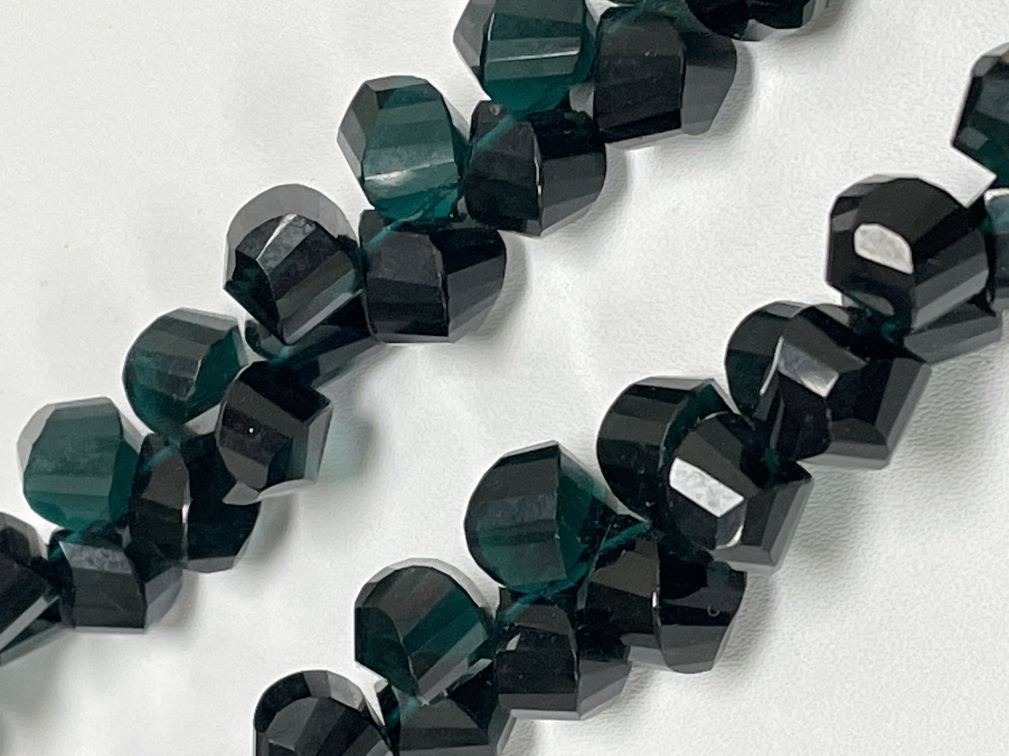 Green Hydro Quartz Twisted Drop Faceted