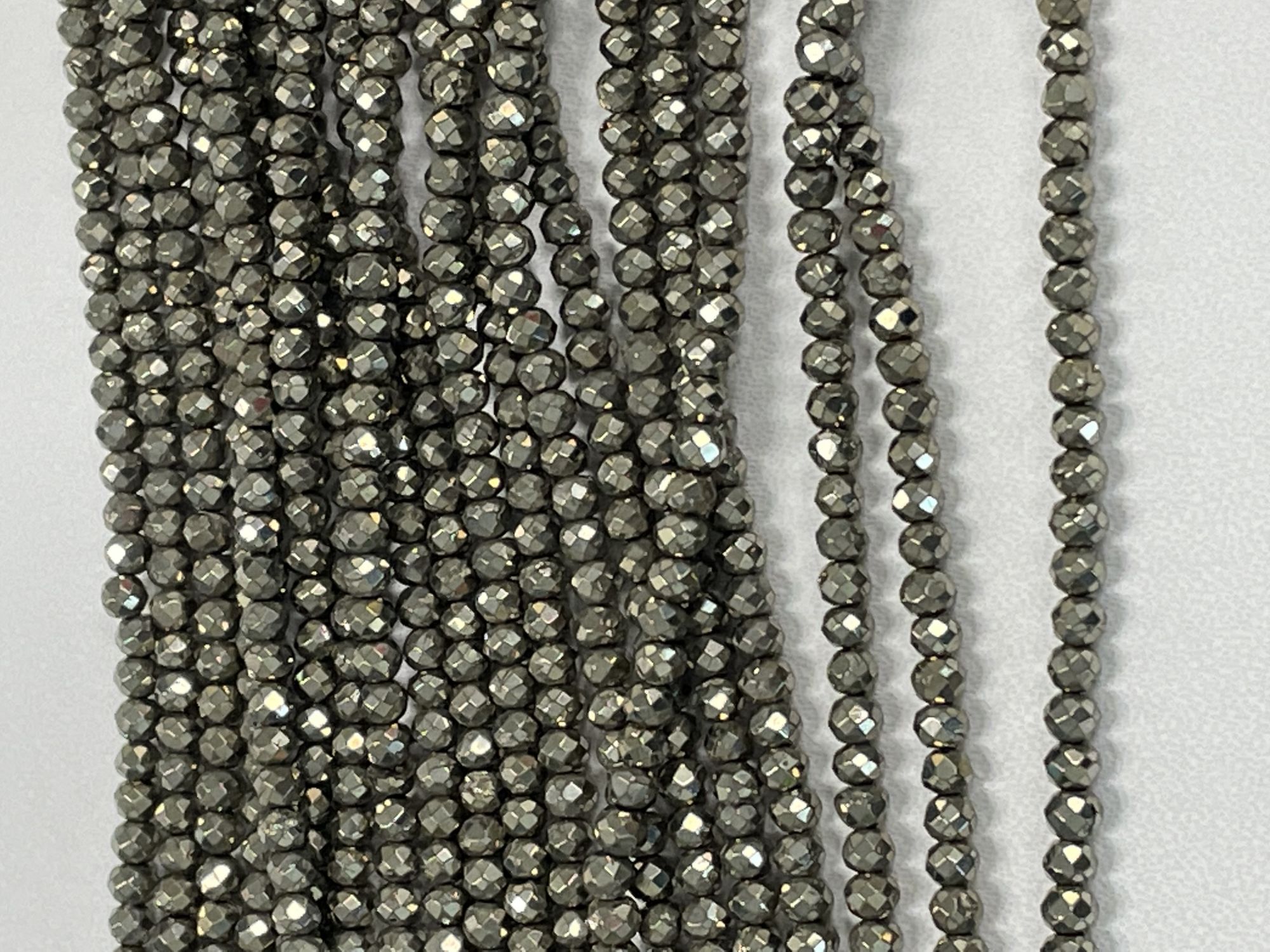 Mystic Pyrite Rondelle Faceted