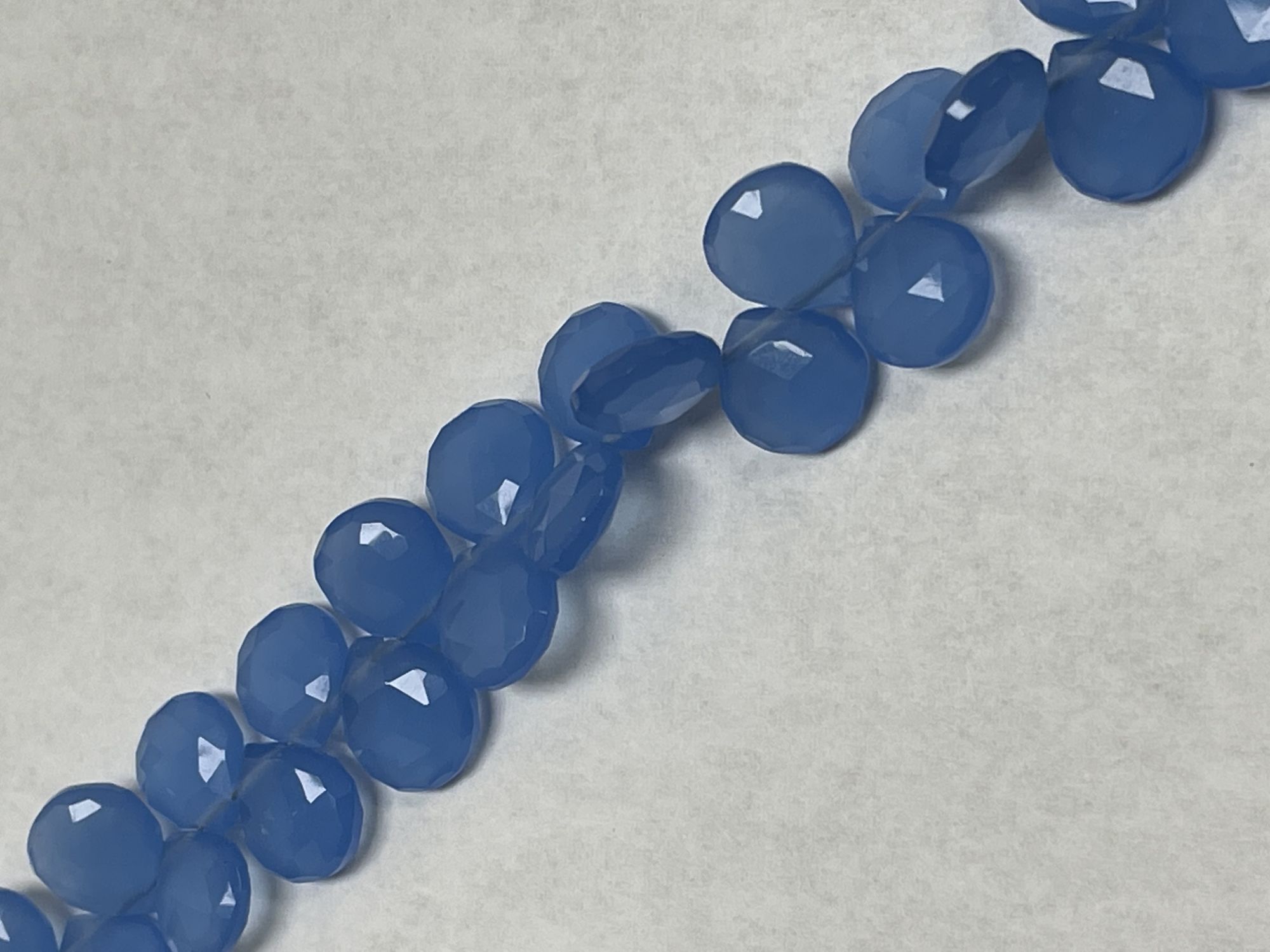 Blue Chalcedony Heart Faceted