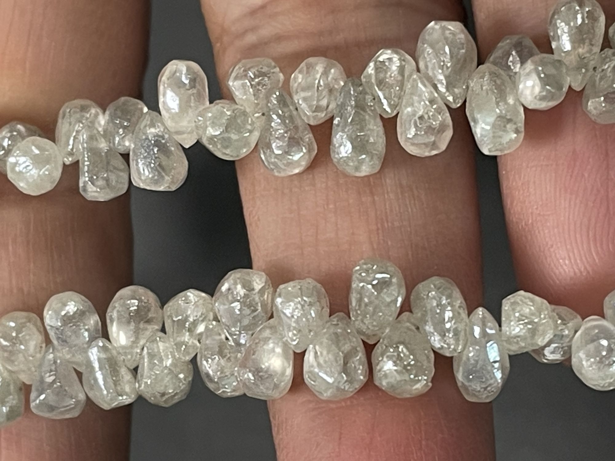 Zircon Drop Organic Cut Faceted