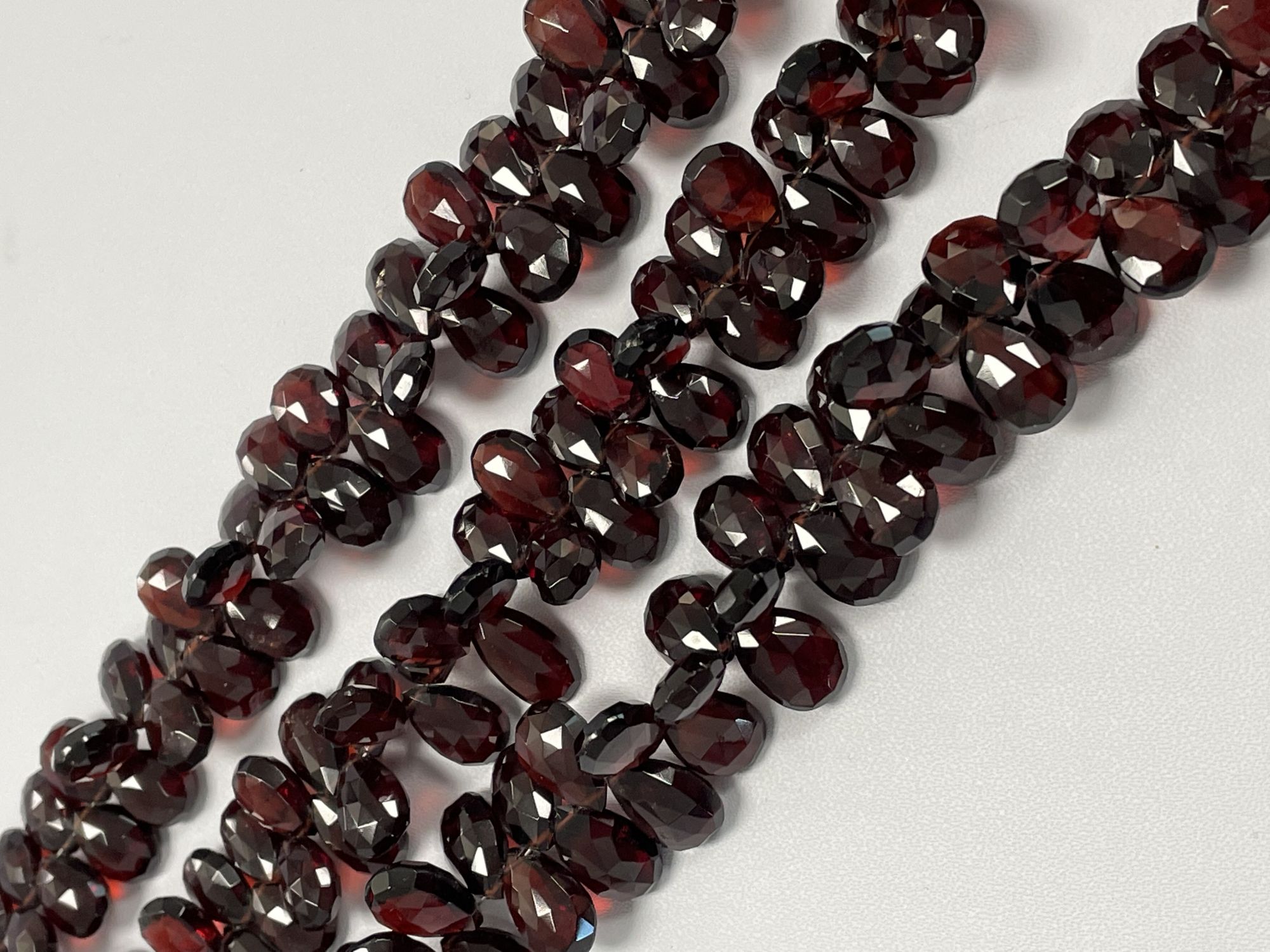 Red Garnet Pear Faceted