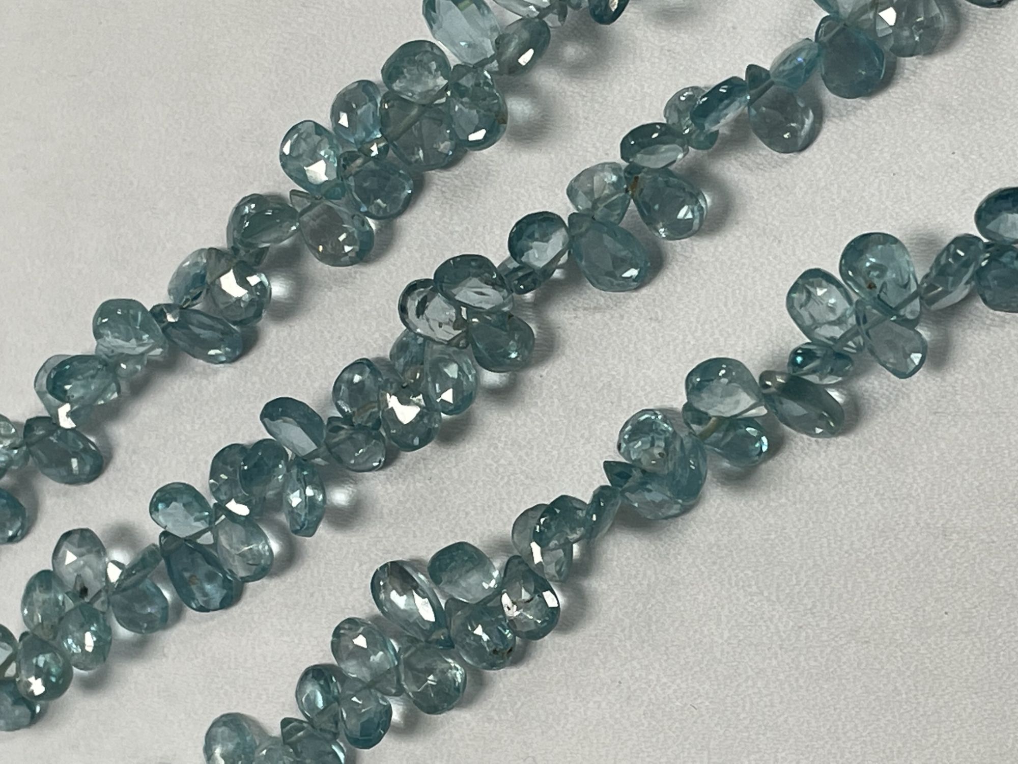 Blue Zircon Pear Faceted