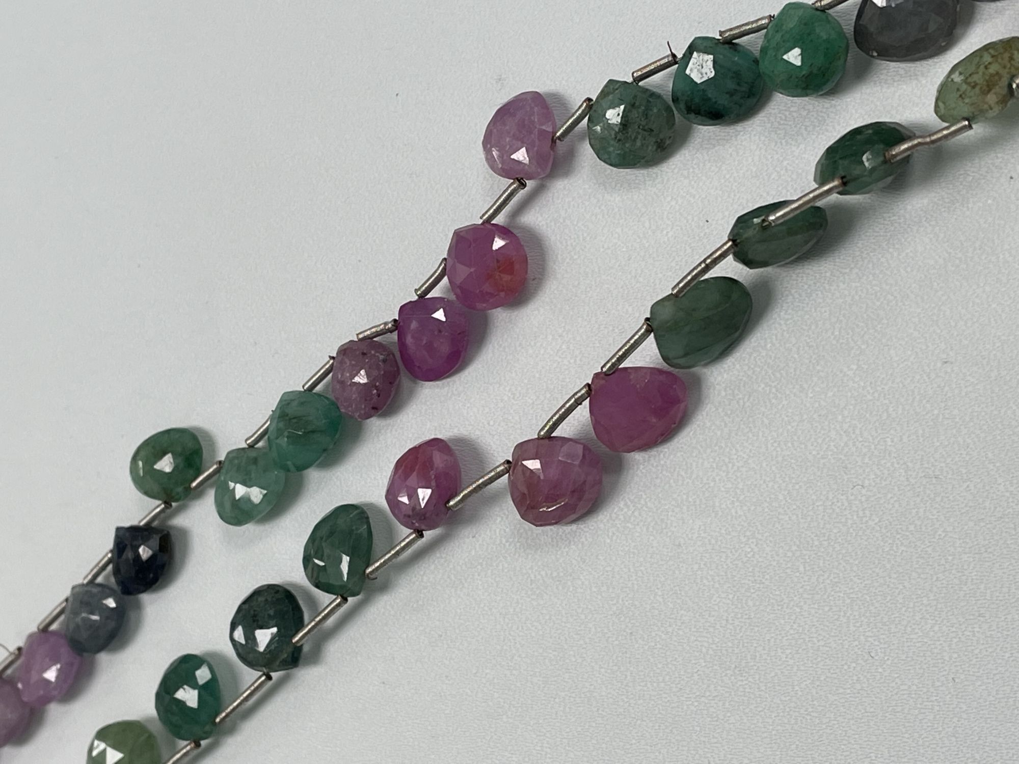 Multi Color Sapphire Heart Faceted