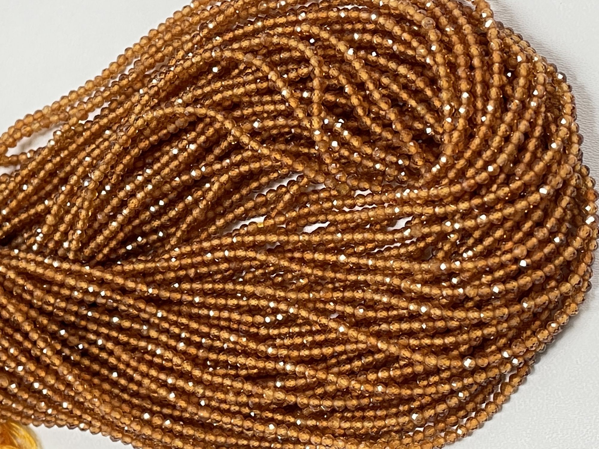 Hessonite Garnet Rondelle Faceted