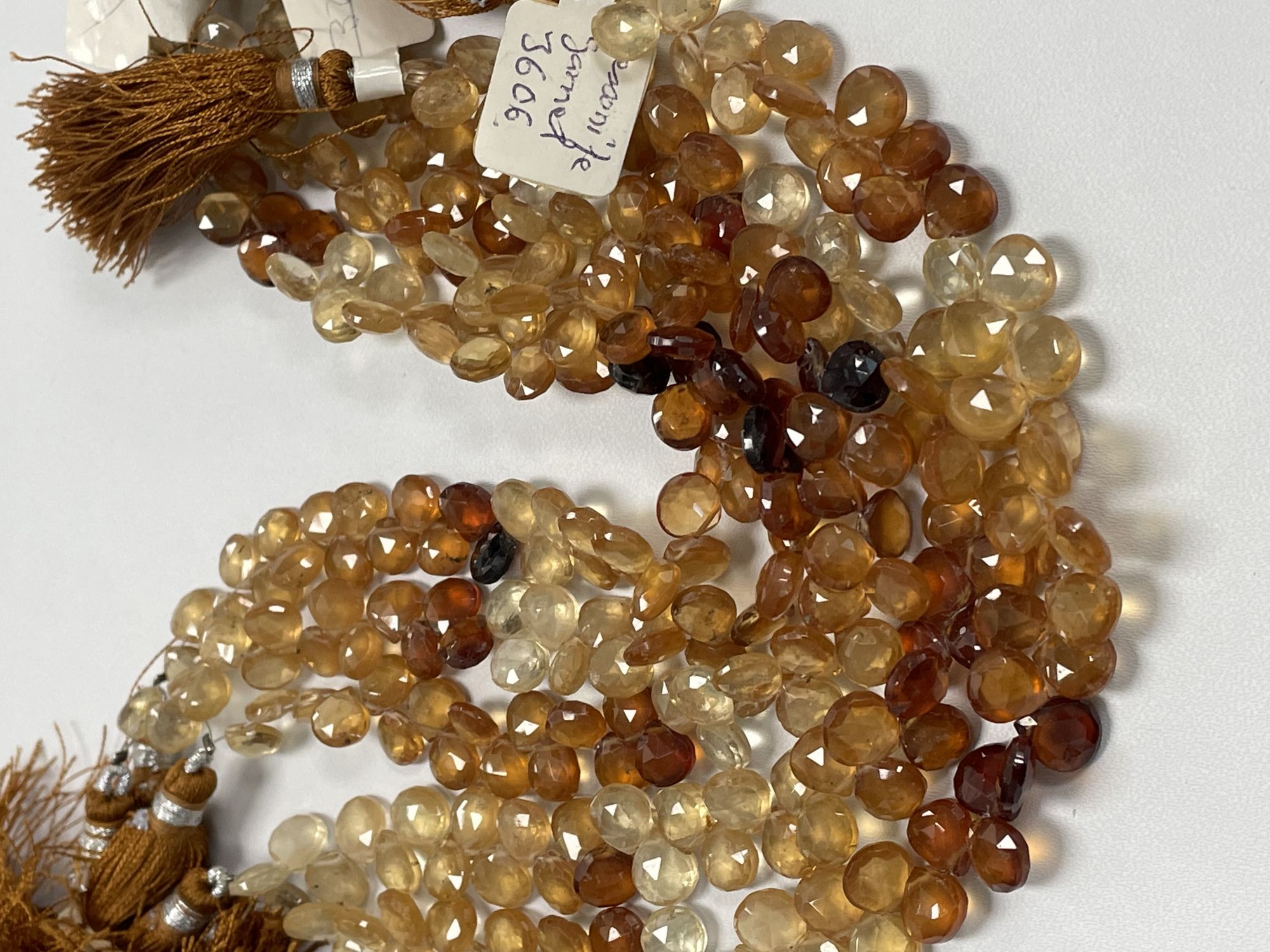 Shaded Hessonite Garnet Heart Faceted