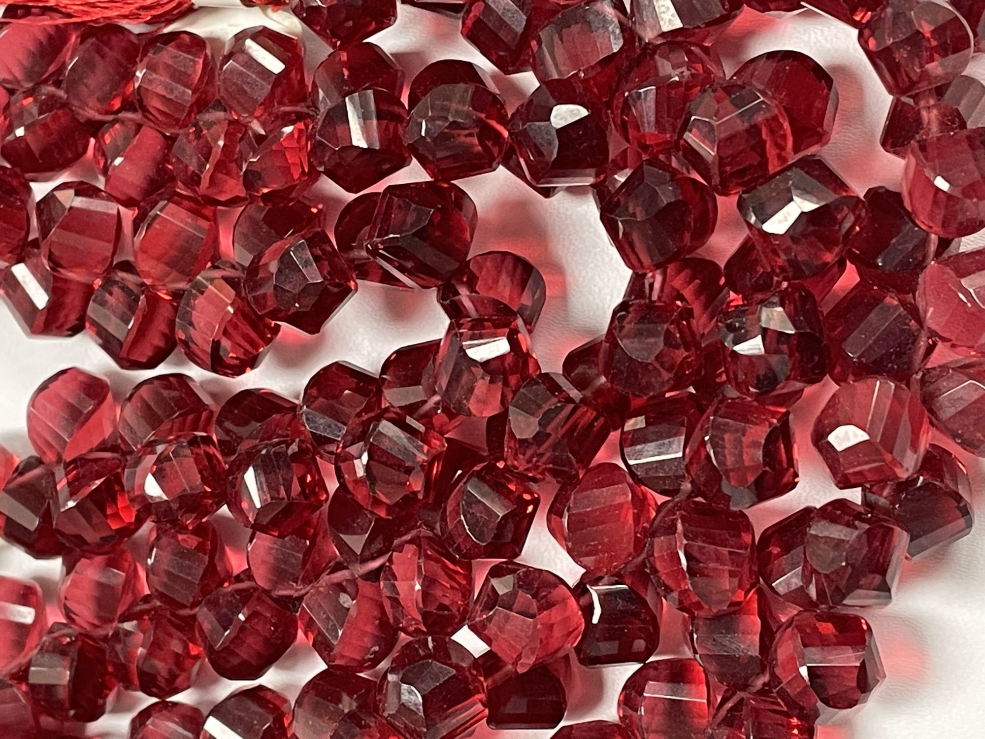 Rubilite Hydro Quartz Funky Cut Faceted