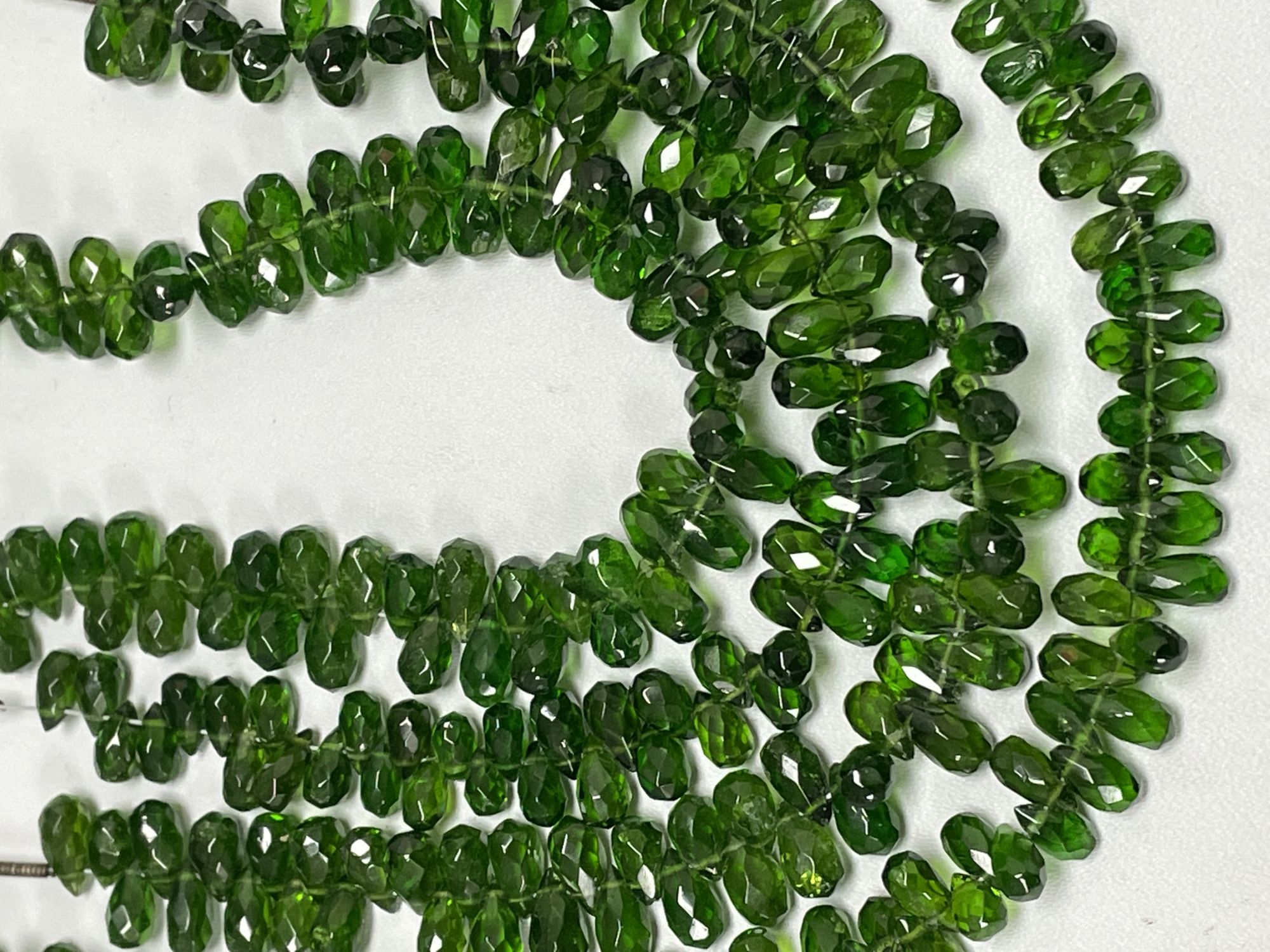 Chrome Diopside Drop Faceted