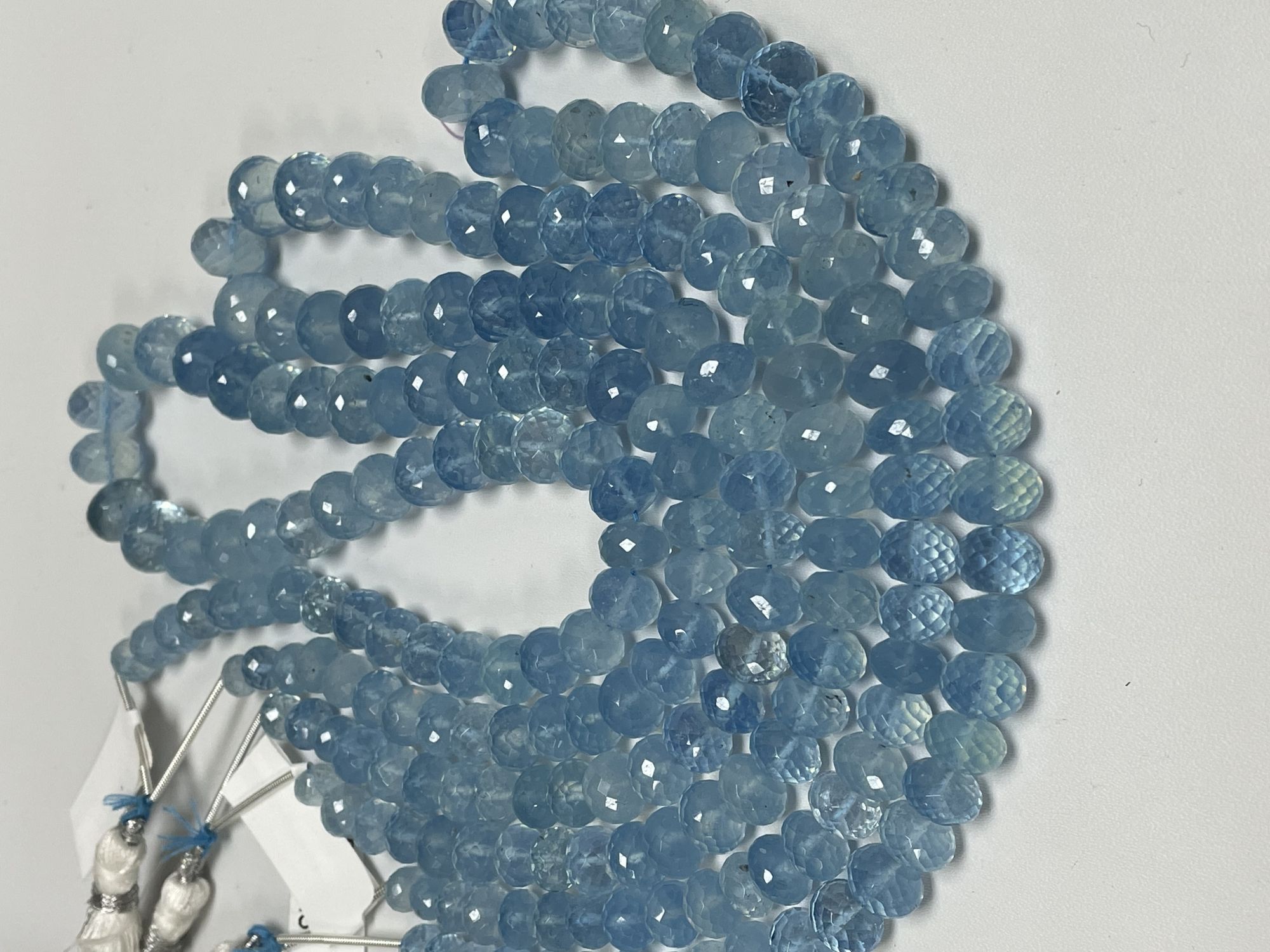 Aquamarine Rondelle Faceted