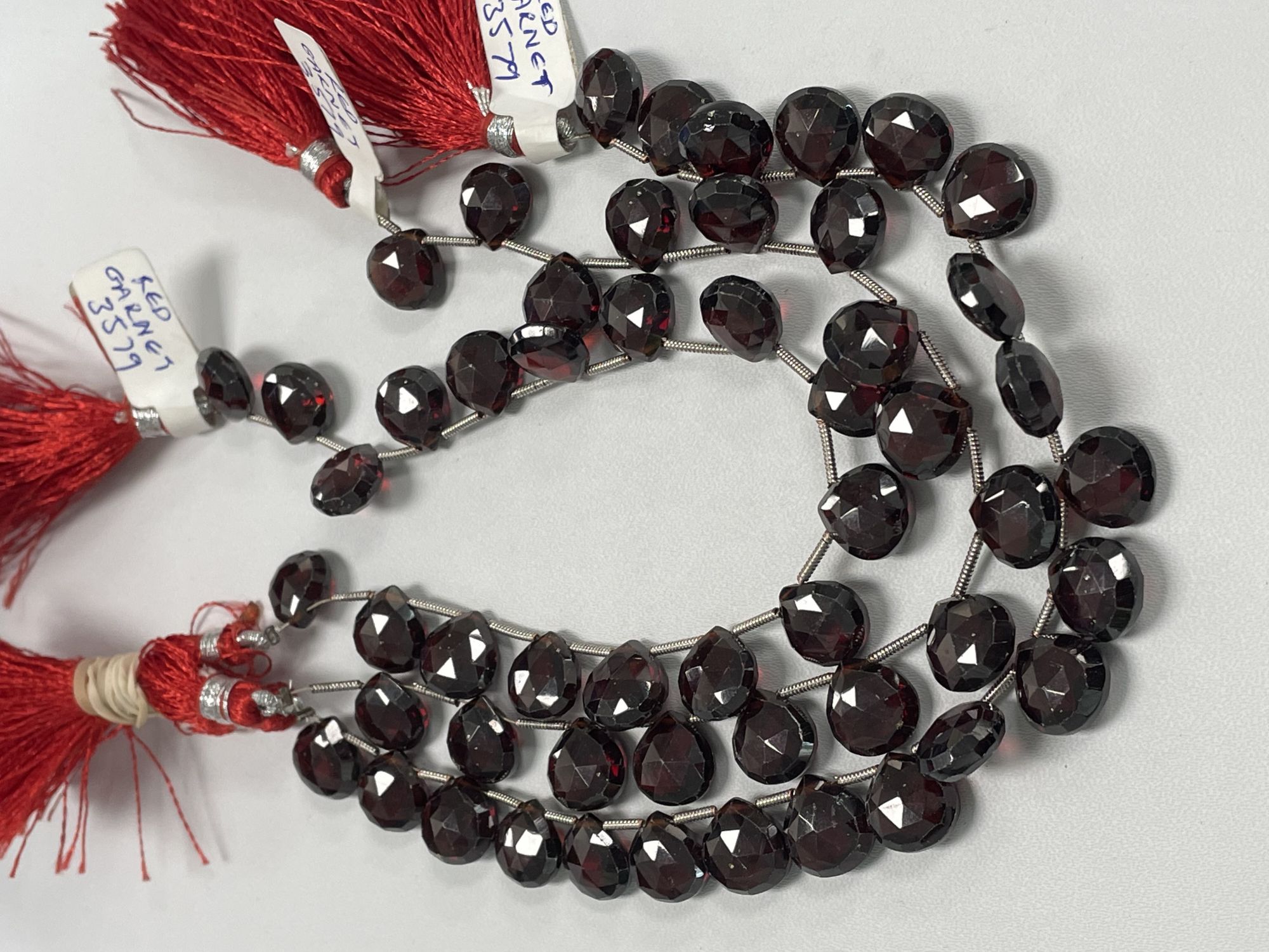 Red Garnet Heart Faceted