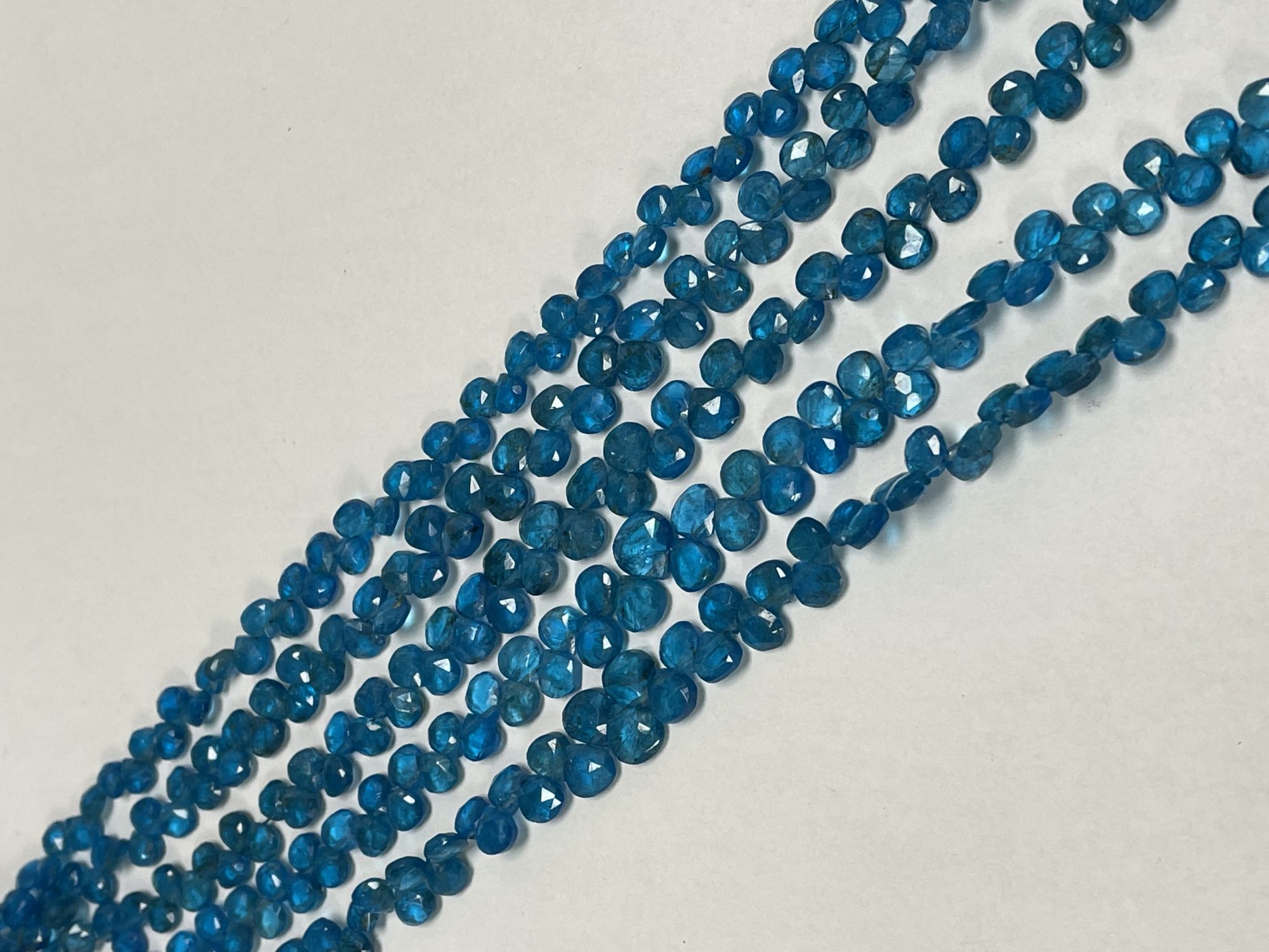 Blue Apatite Heart Faceted